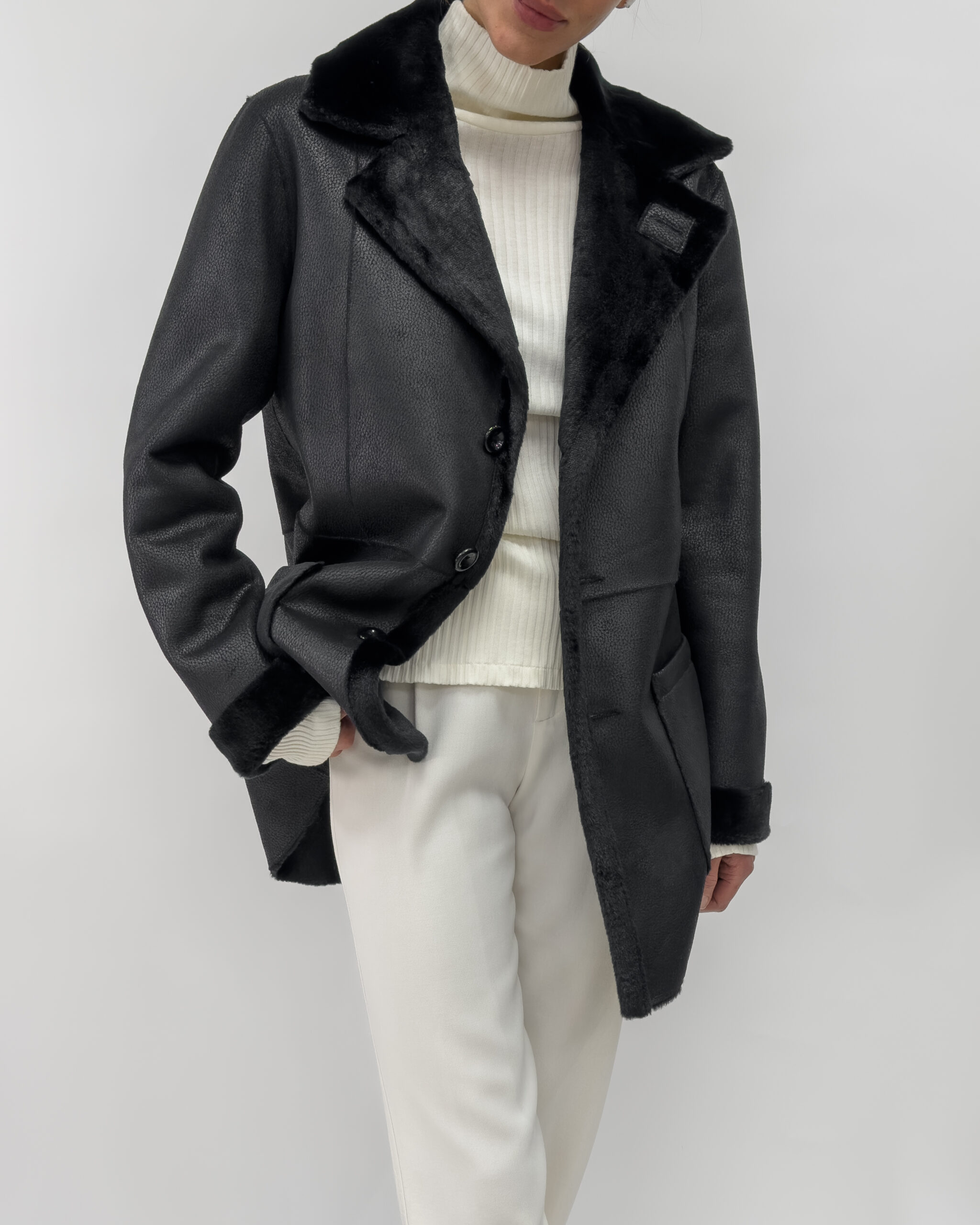 Faux Fur Shearling Coat