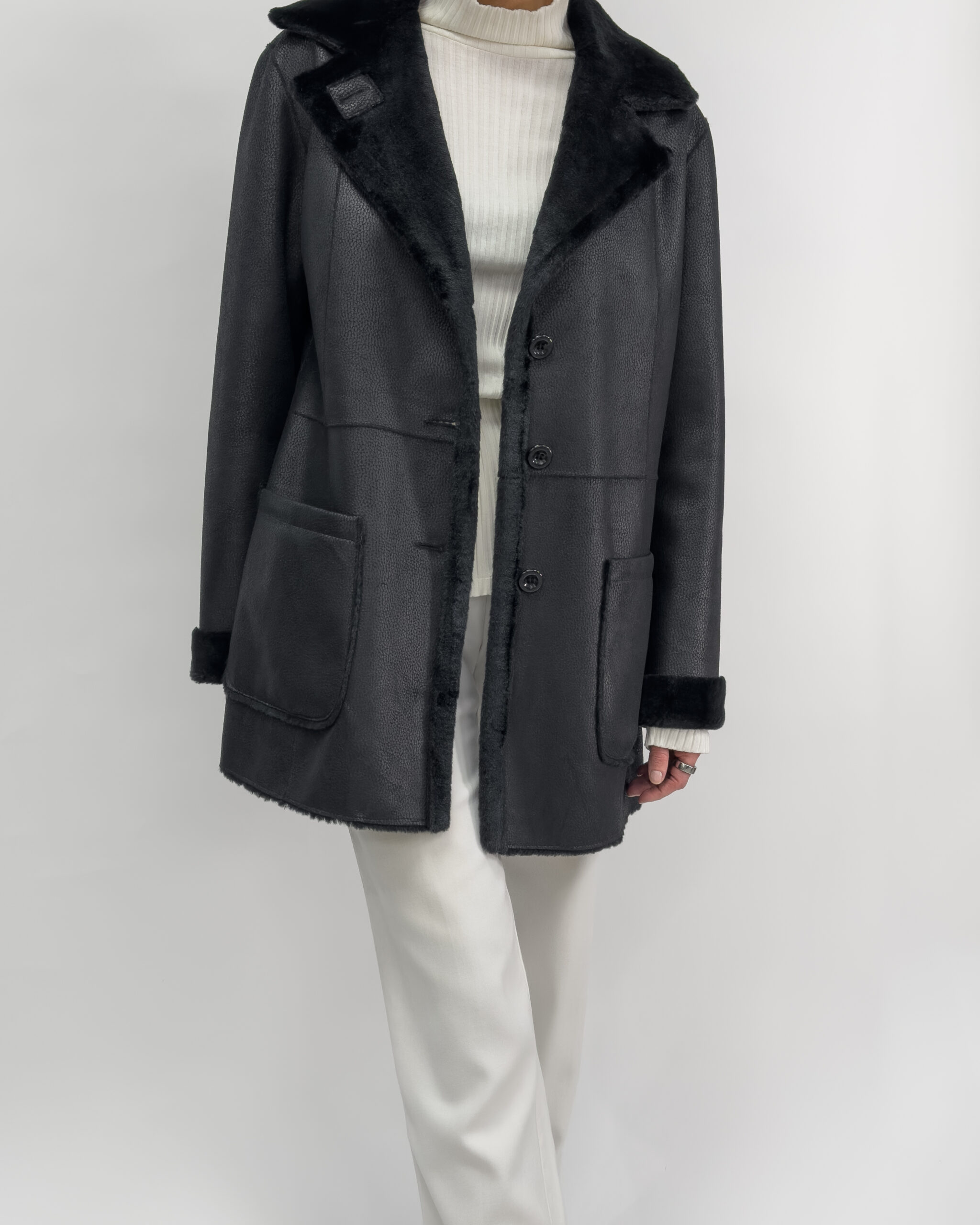 Faux Fur Shearling Coat