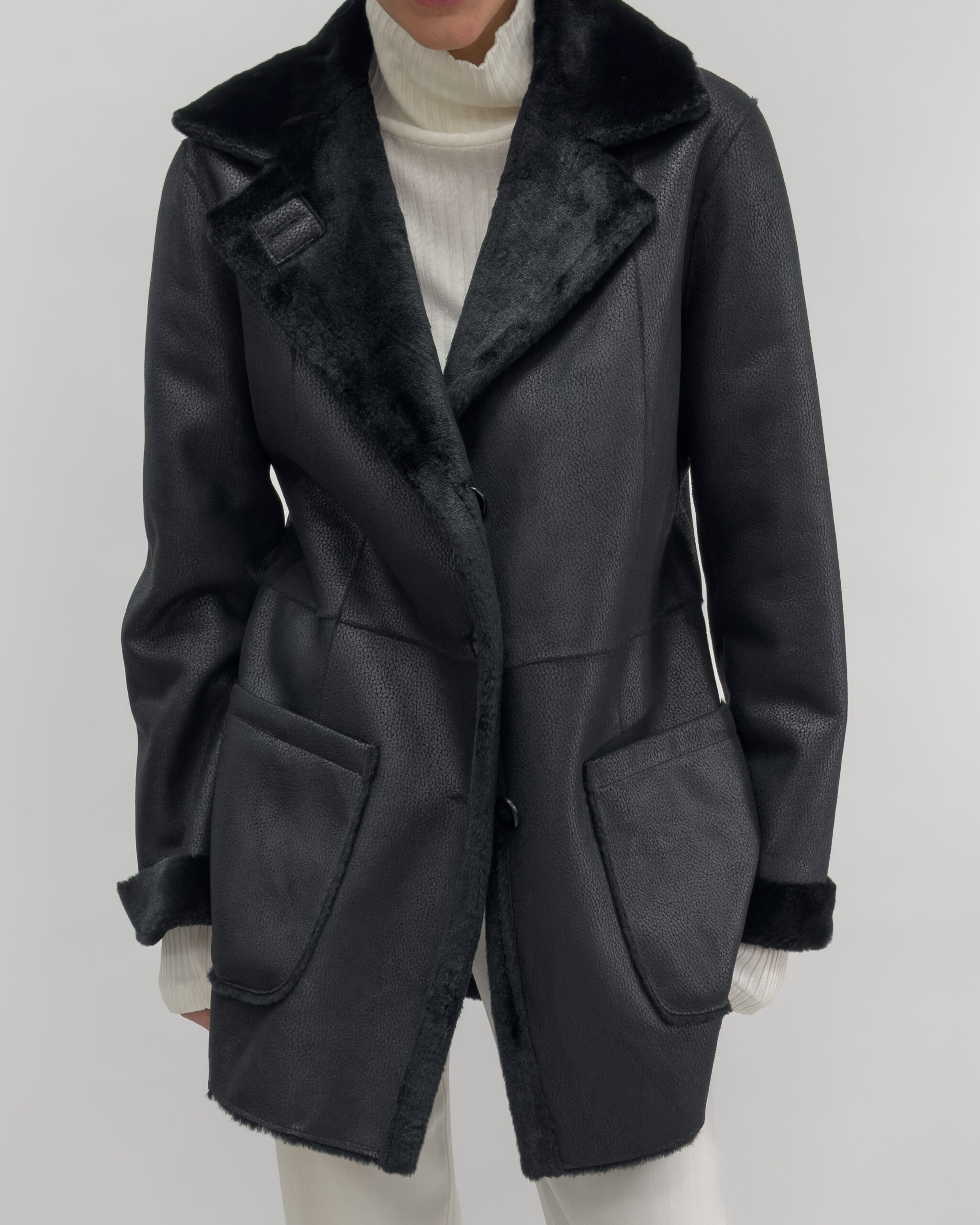 Faux Fur Shearling Coat