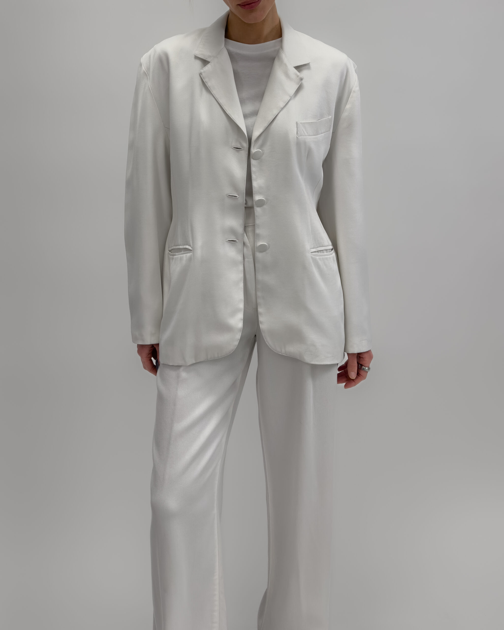 Konsinski Elegant Blazer in Bright White