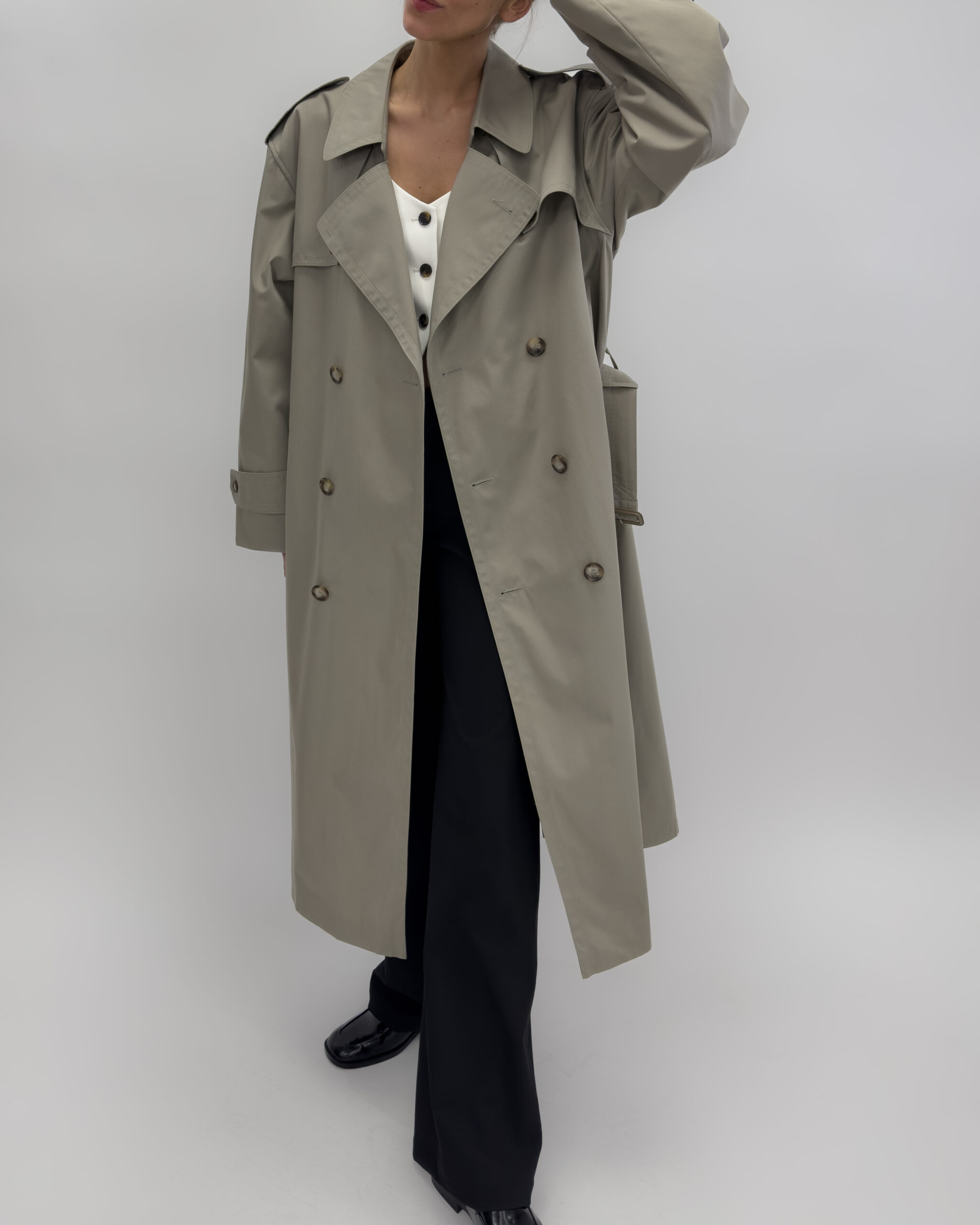 Double Breasted Unisex Trench Coat