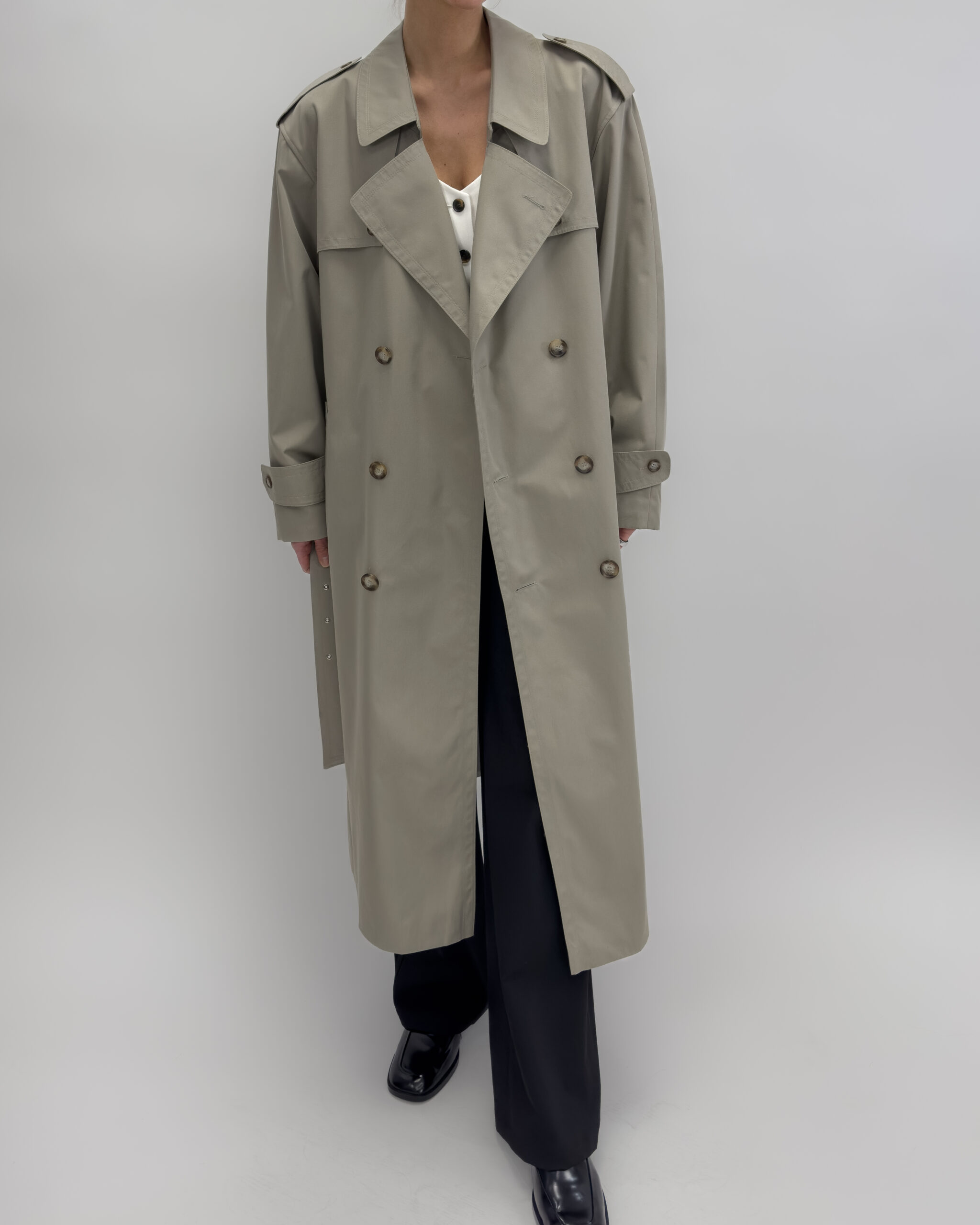 Double Breasted Unisex Trench Coat