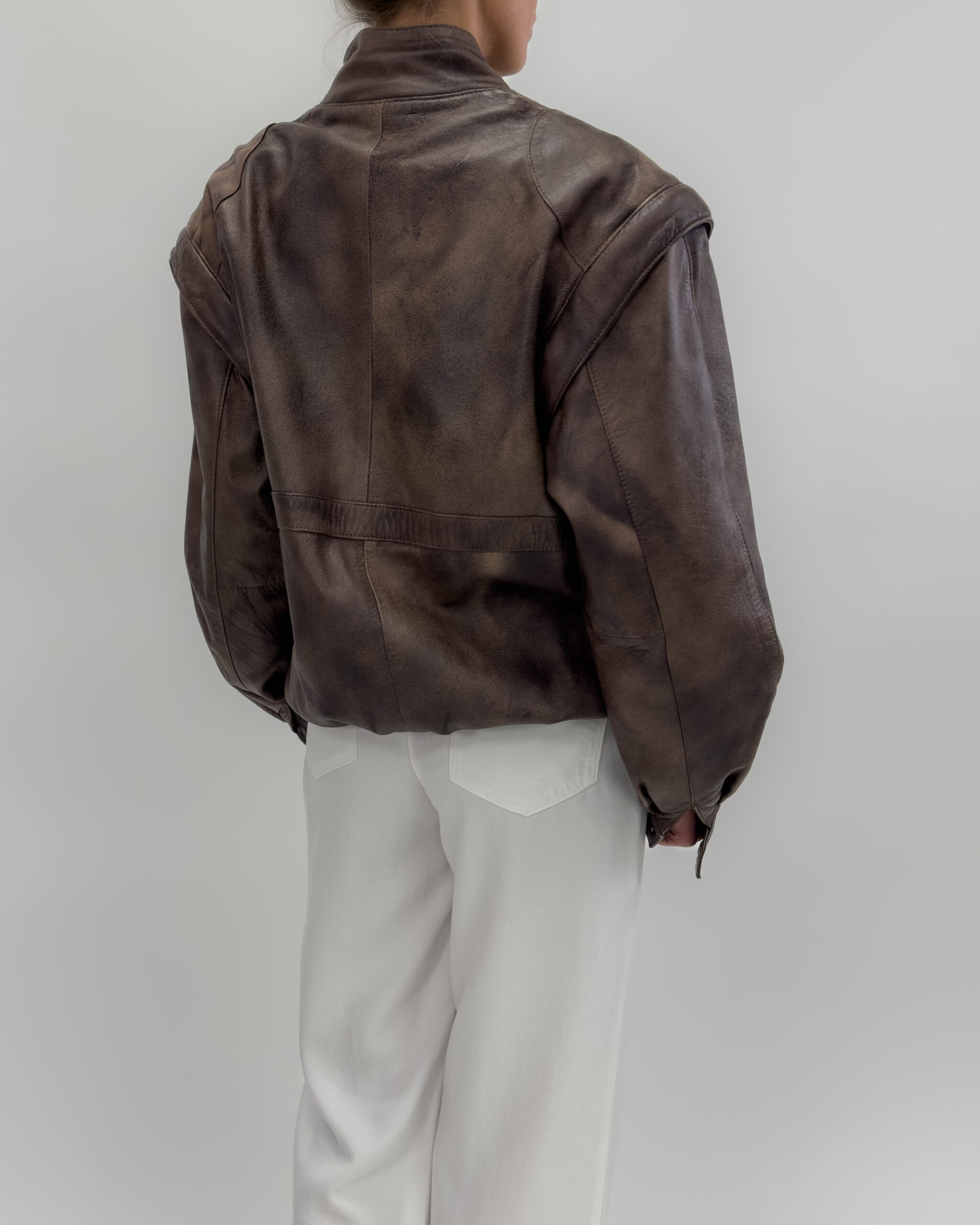 Leather Bomber Jacket / Unisex