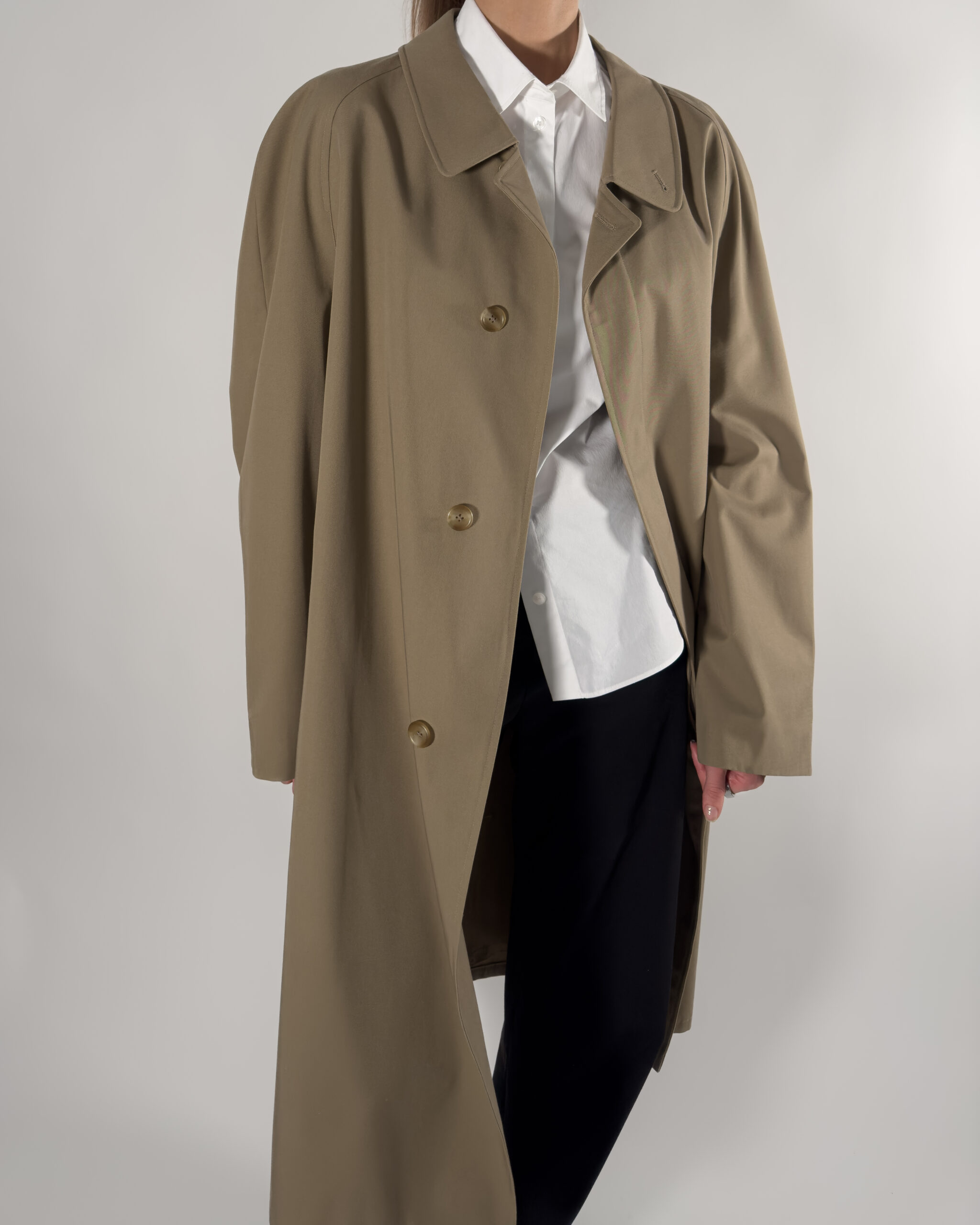 Classic Long Trench Coat | Taupe