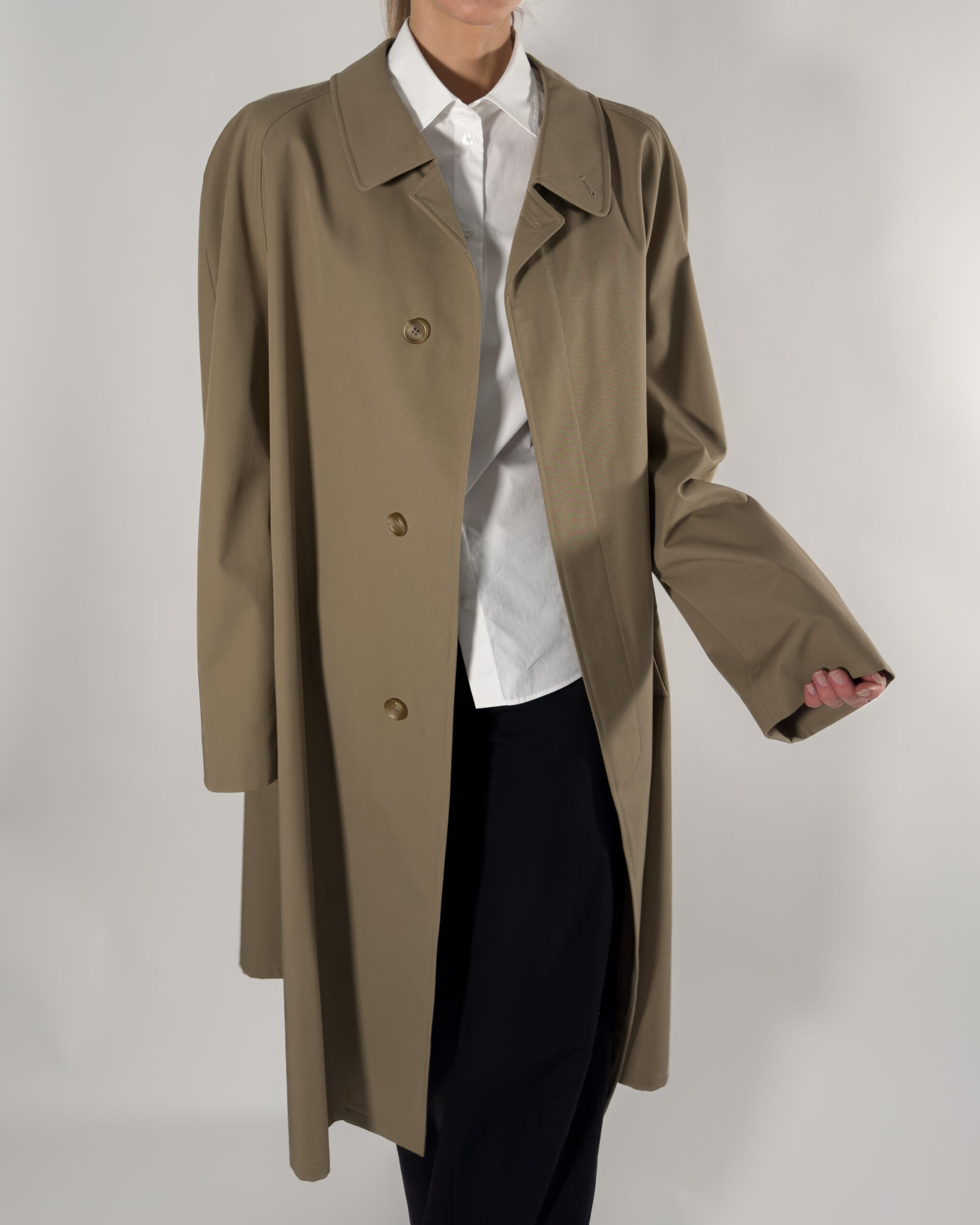 Classic Long Trench Coat | Taupe