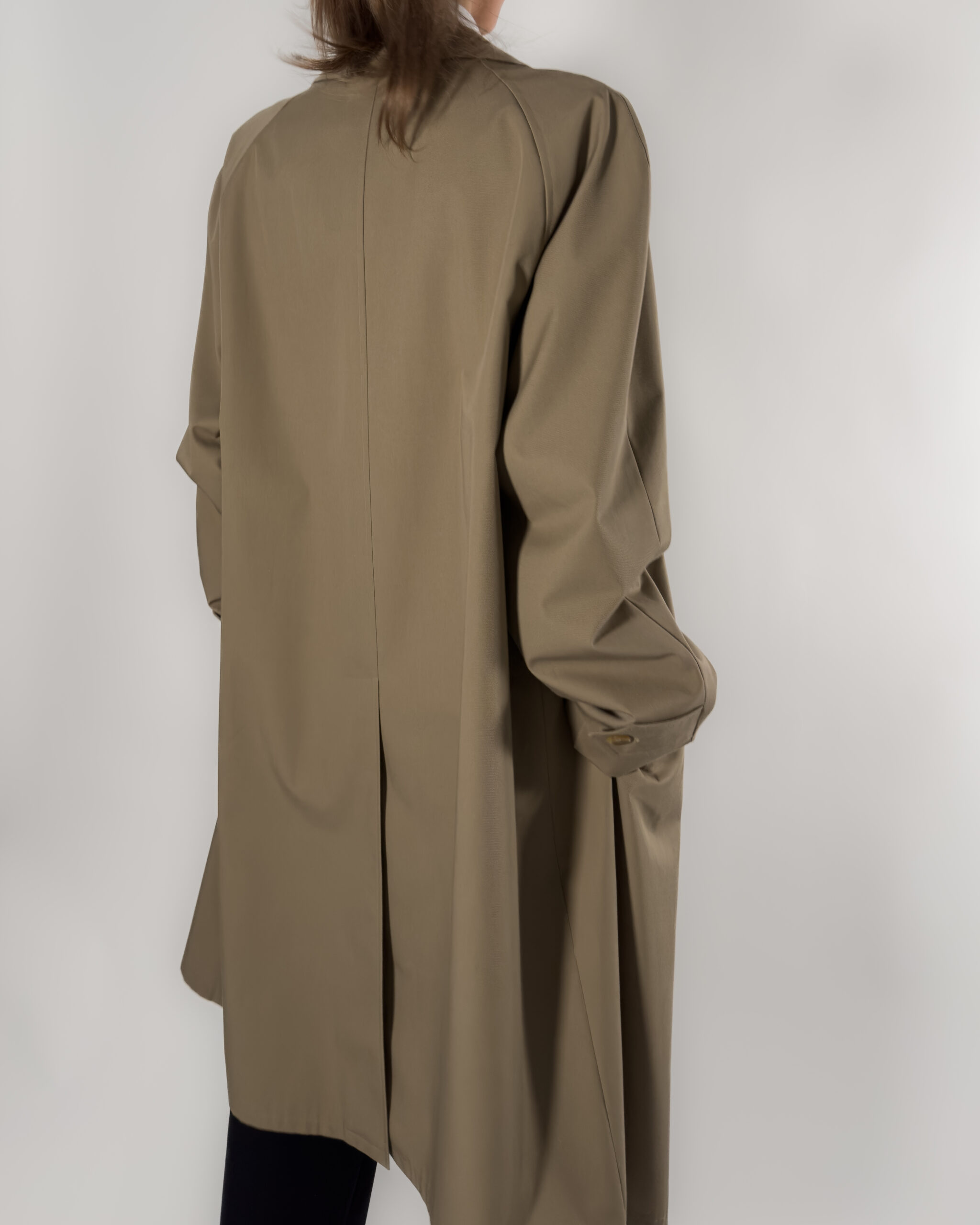 Classic Long Trench Coat | Taupe