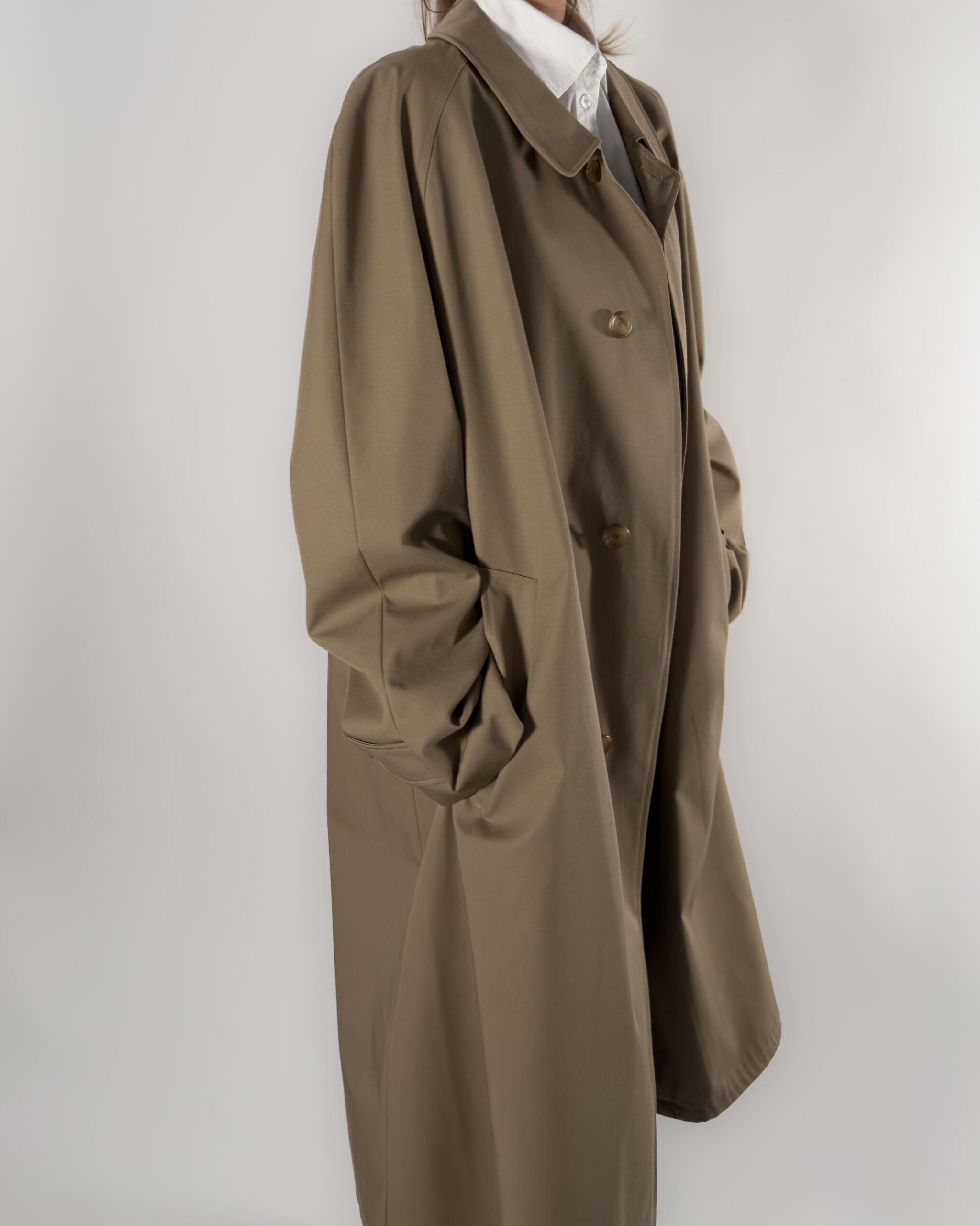 Classic Long Trench Coat | Taupe