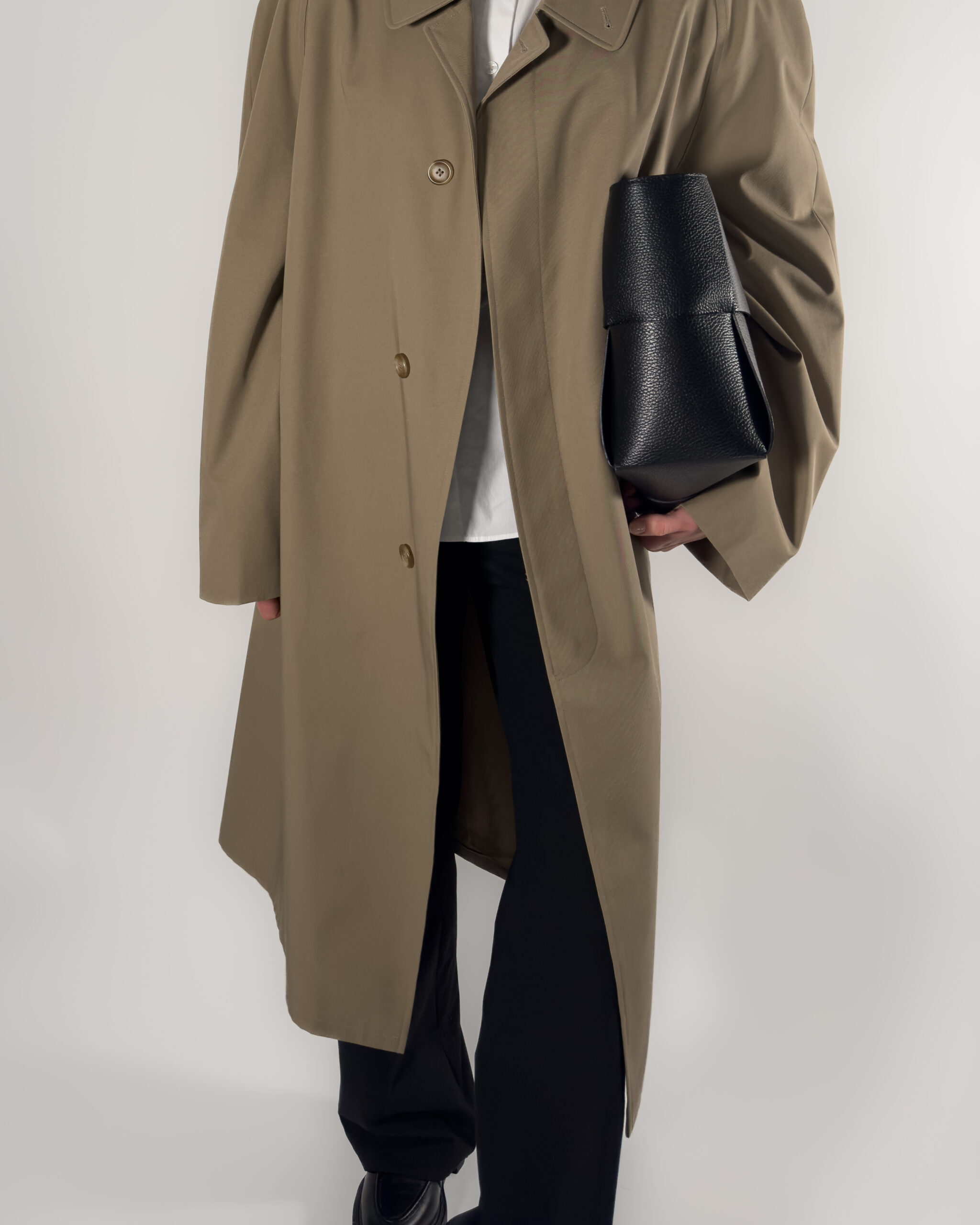 Classic Long Trench Coat | Taupe