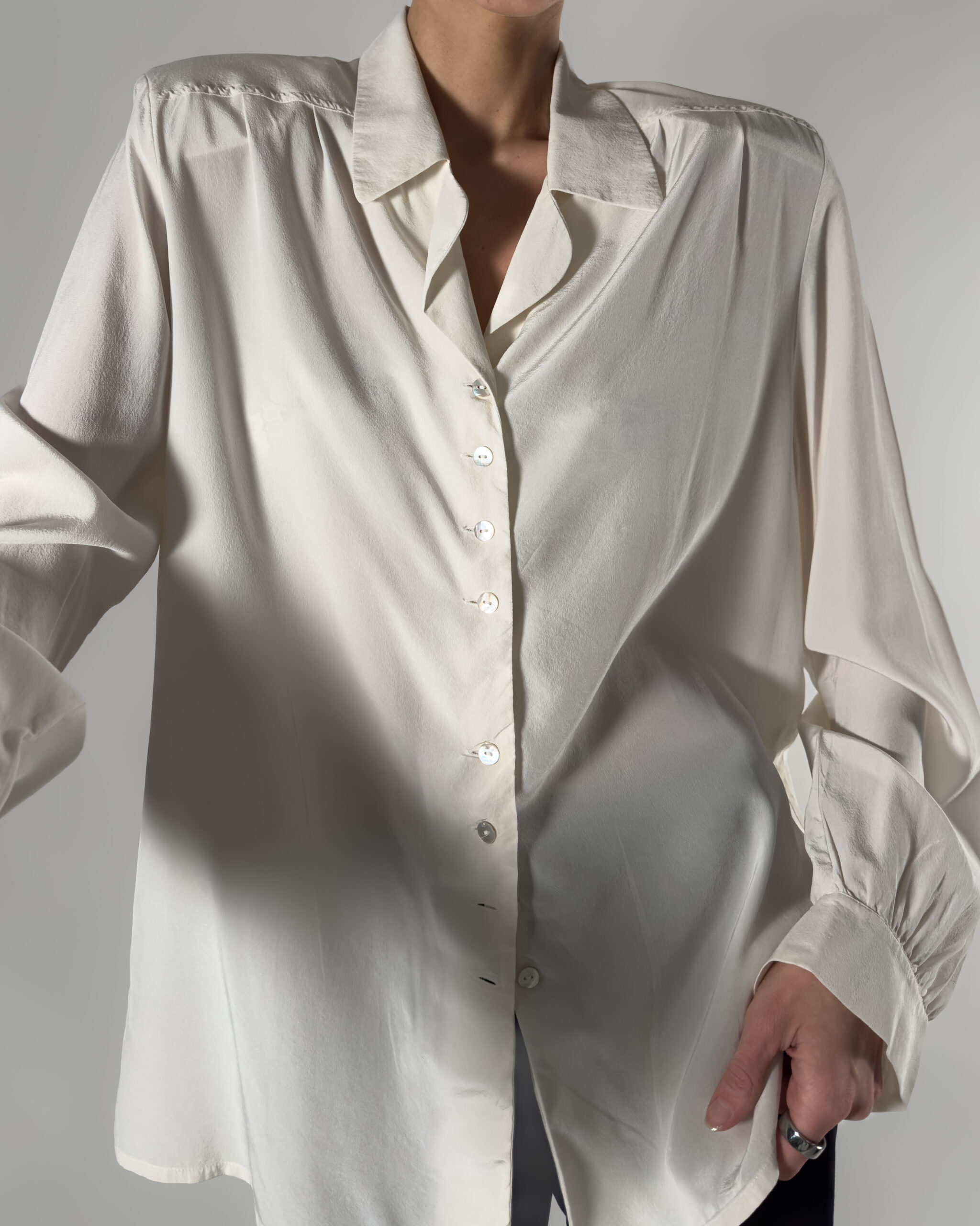 Silk Blouse | Cream White