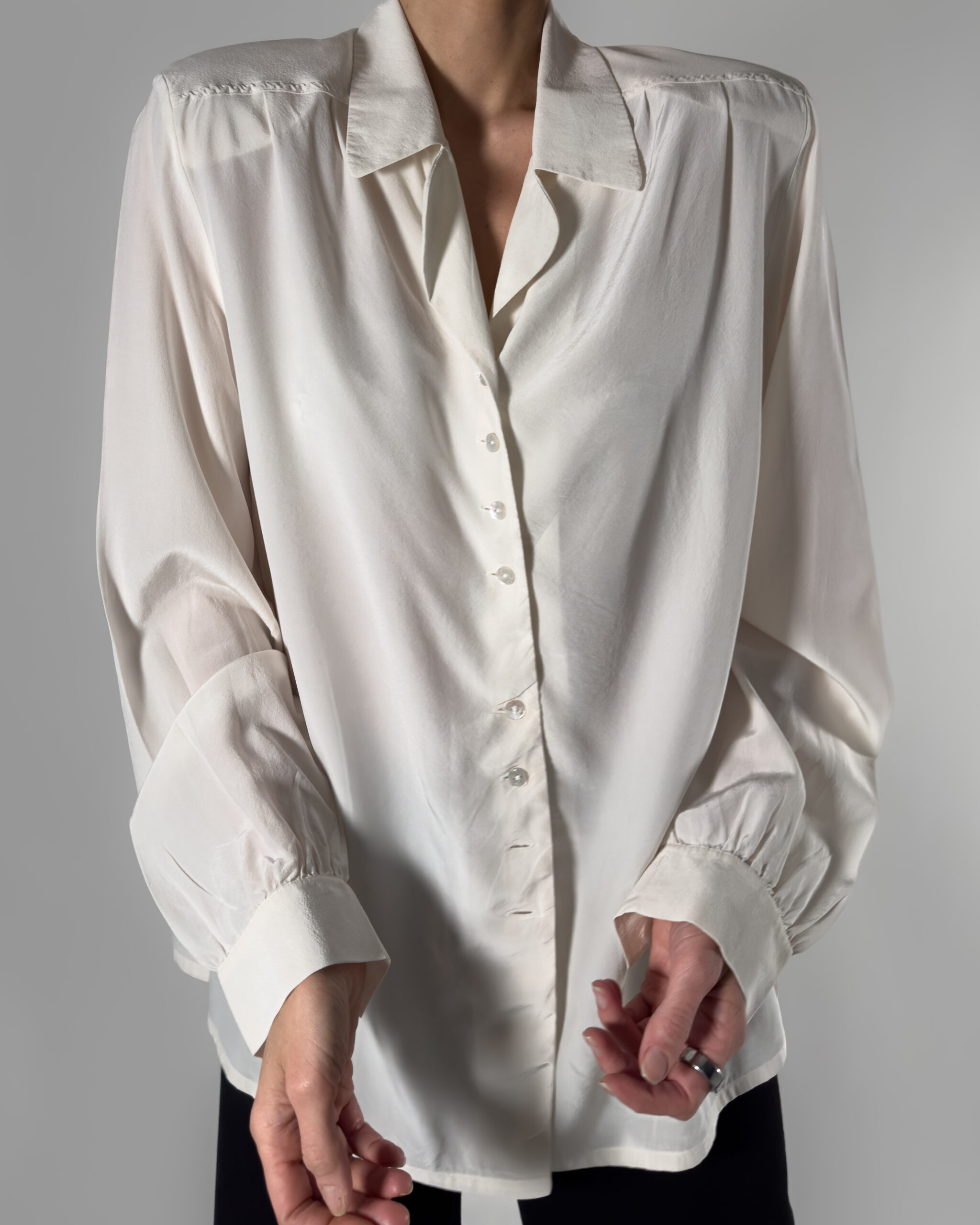 Silk Blouse | Cream White