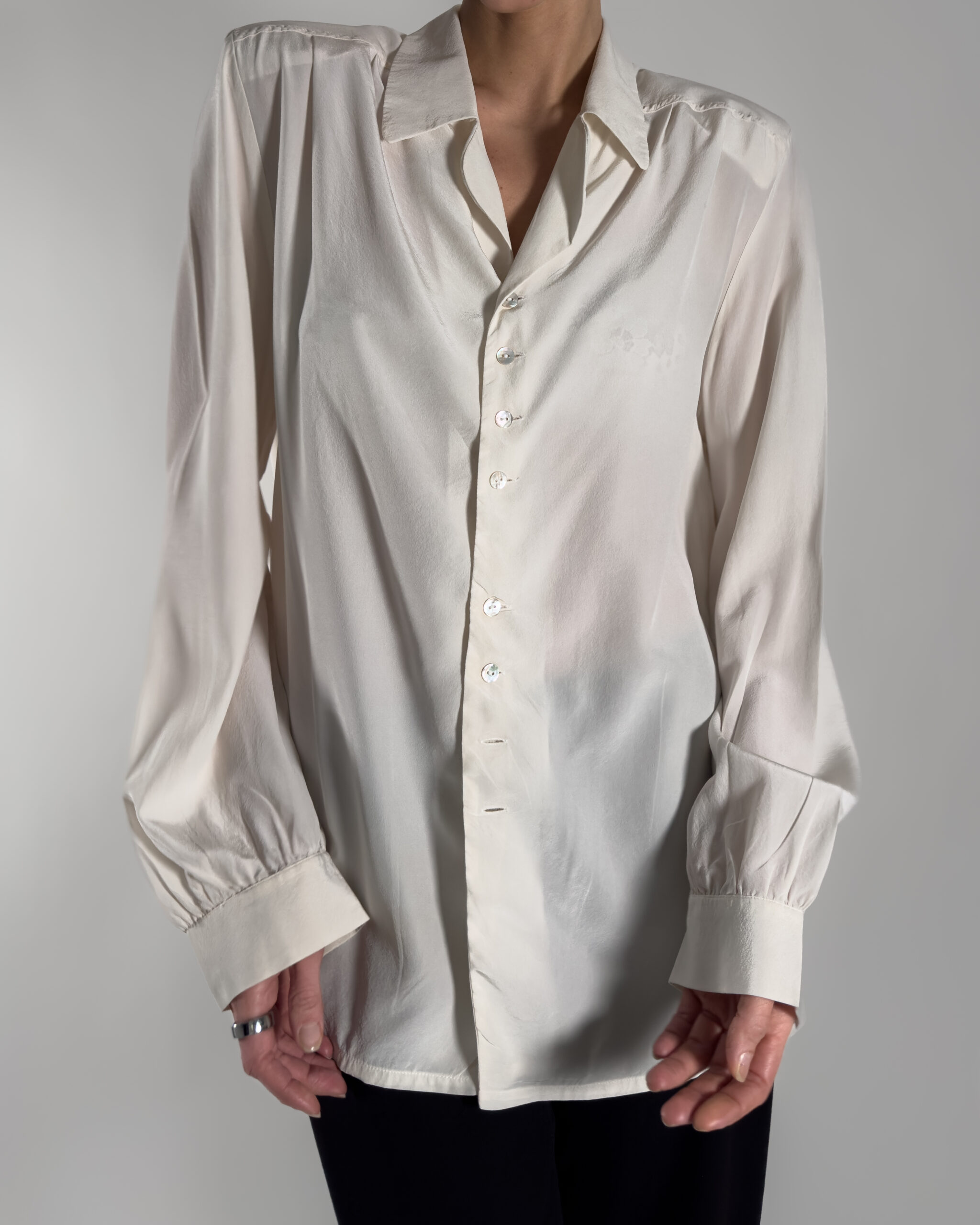 Silk Blouse | Cream White