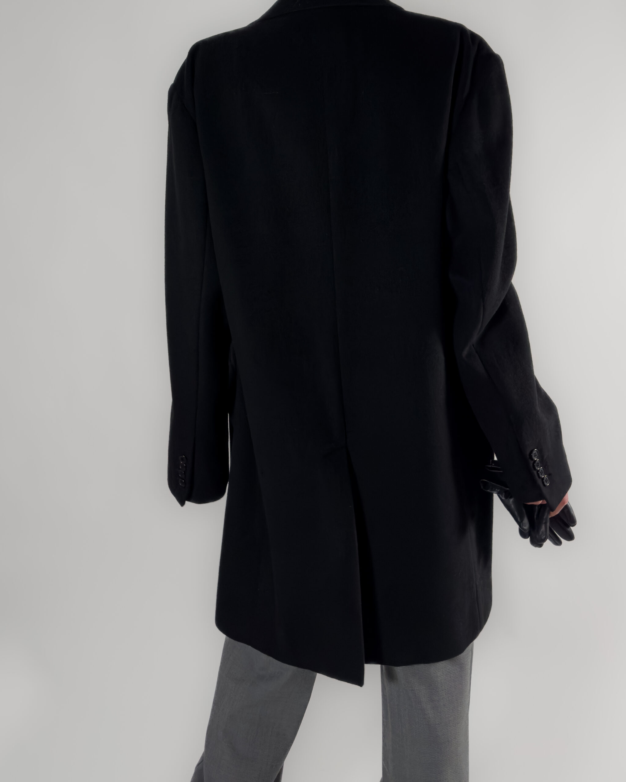 Sartoria Italiana Cashmere & Wool Coat | Black