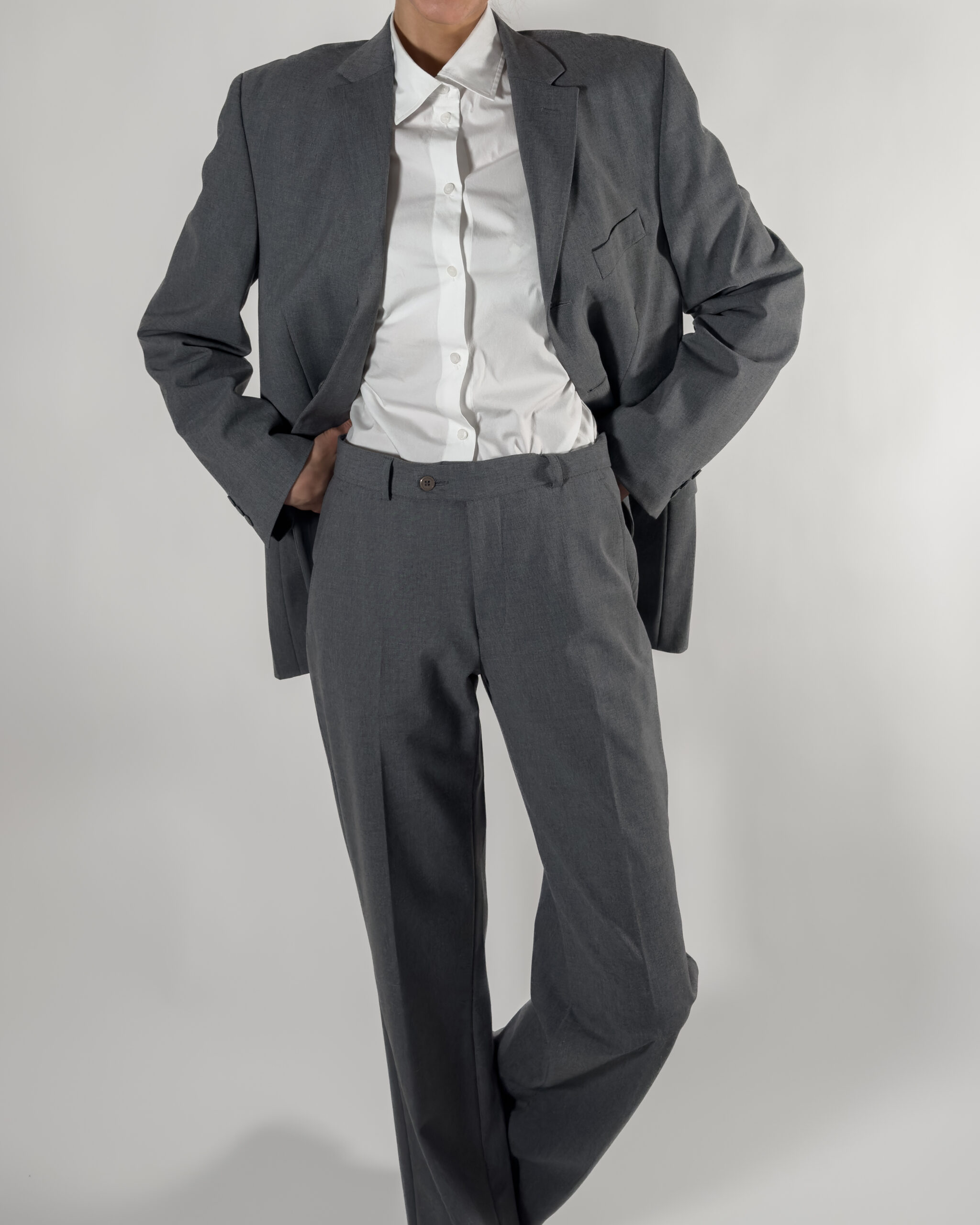 Slim Fit Wool Blend Suit | Grey