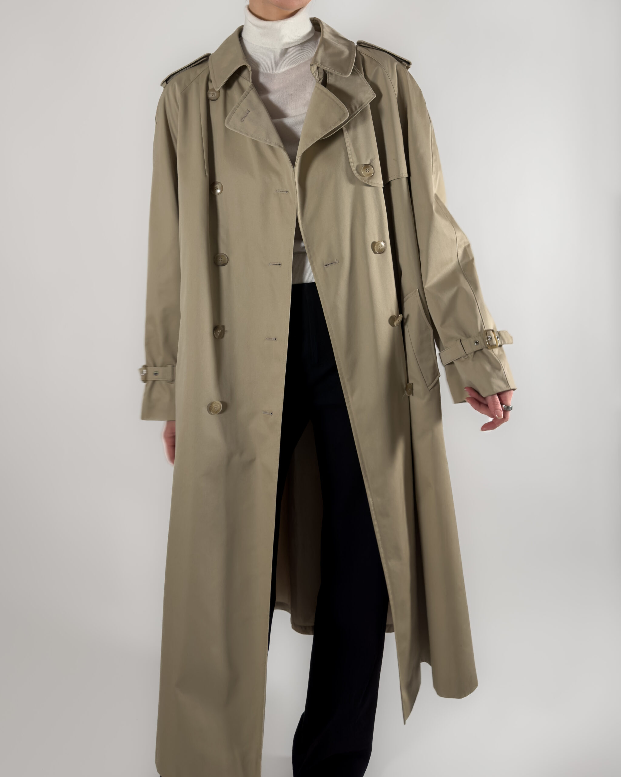 Classic Long Trench Coat | Beige