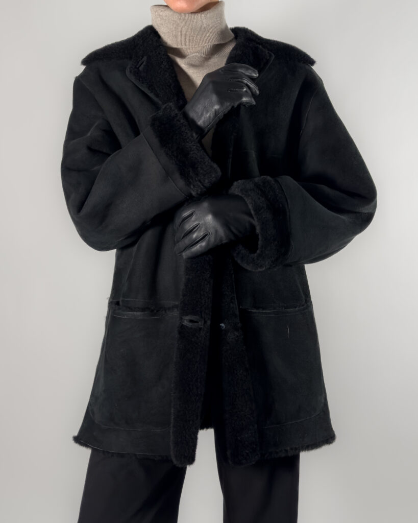 Shearling Coat by Lavorazione Artigiani | Black