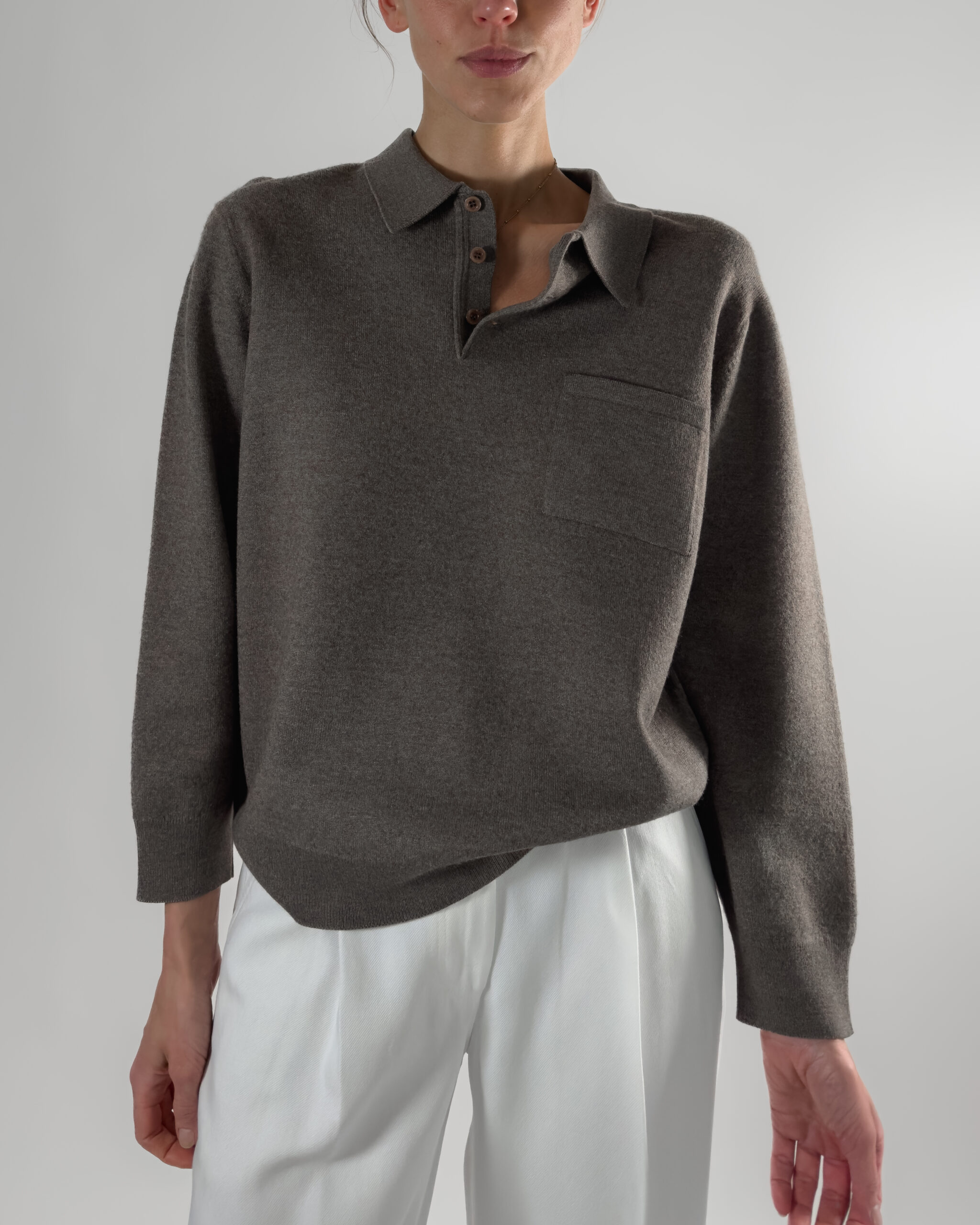 Wool Blend Sweater | Taupe