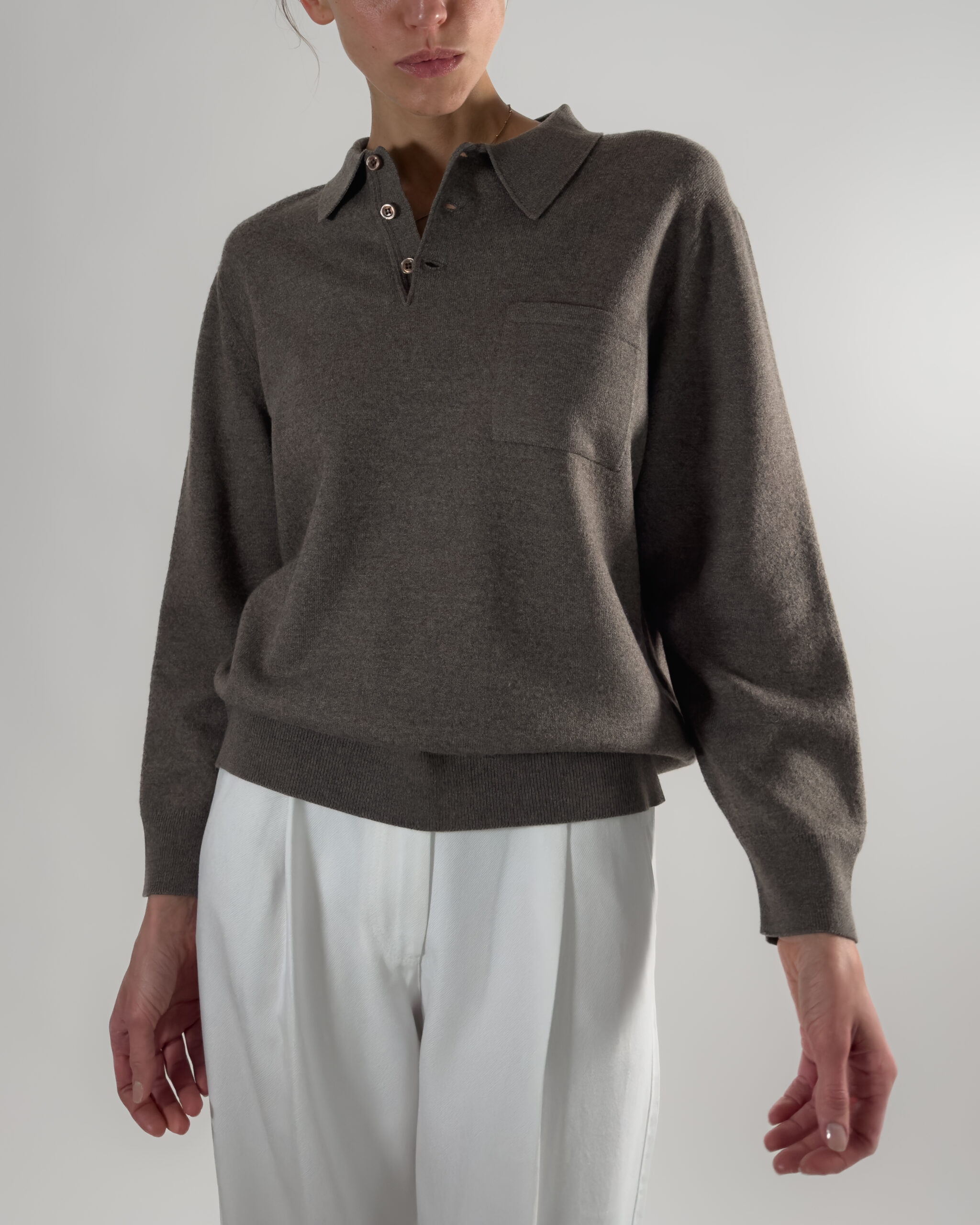 Wool Blend Sweater | Taupe