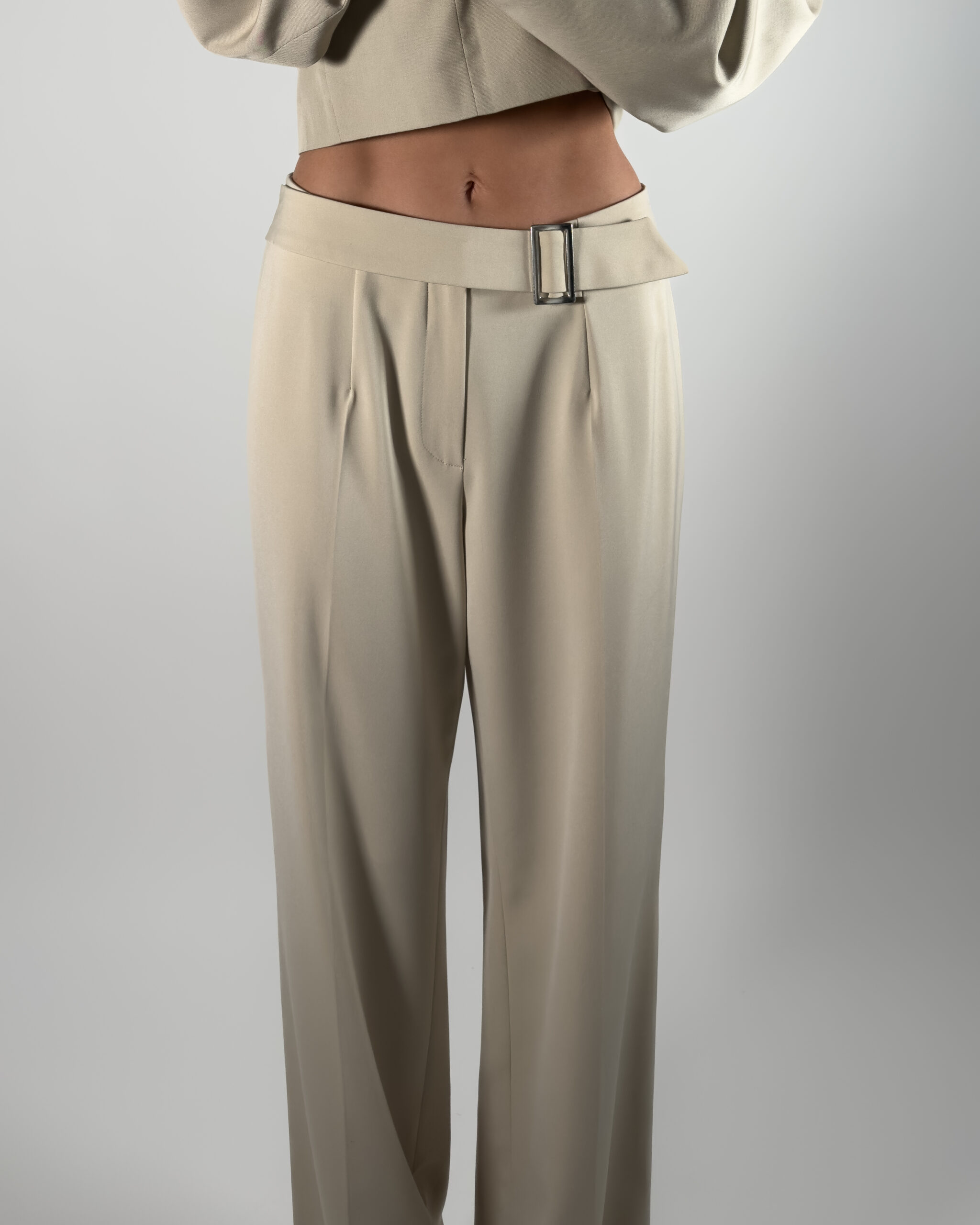 Straight Leg Suit Trousers | Beige