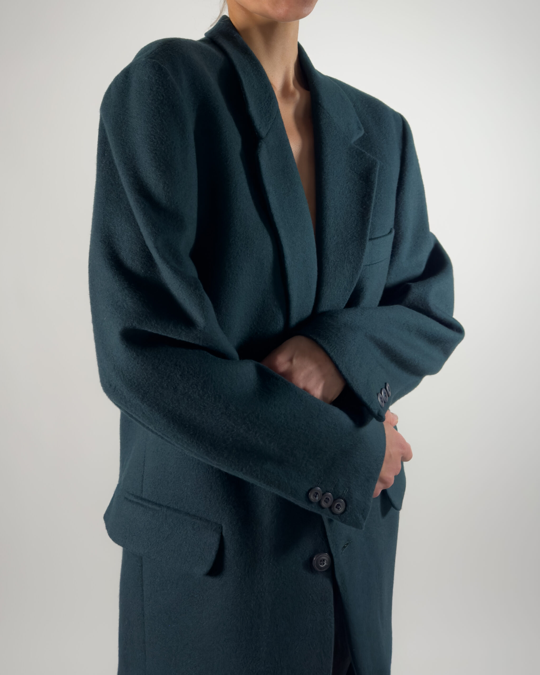 Cashmere & Wool Blazer | Dark Green