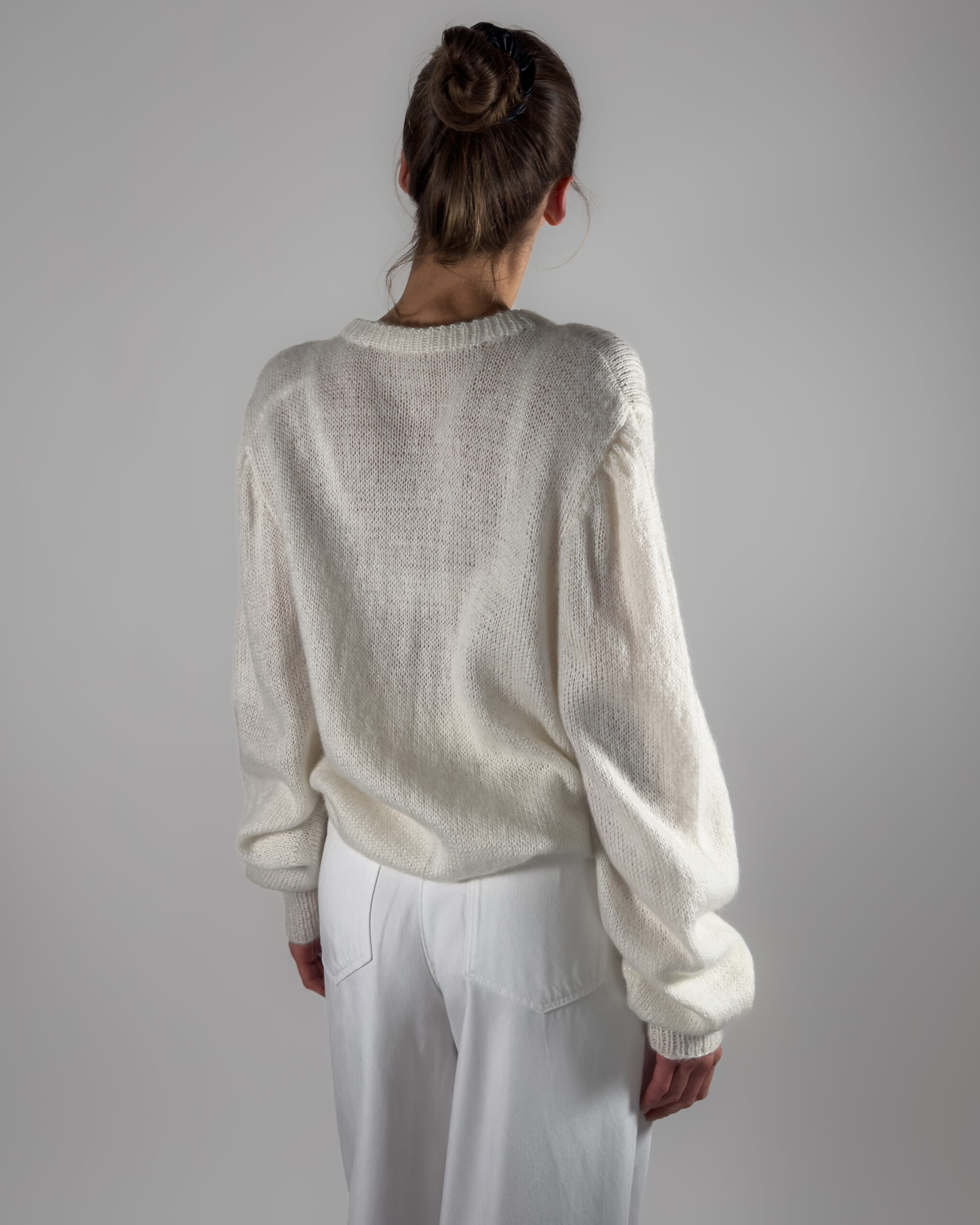 Mohair Cardigan | White