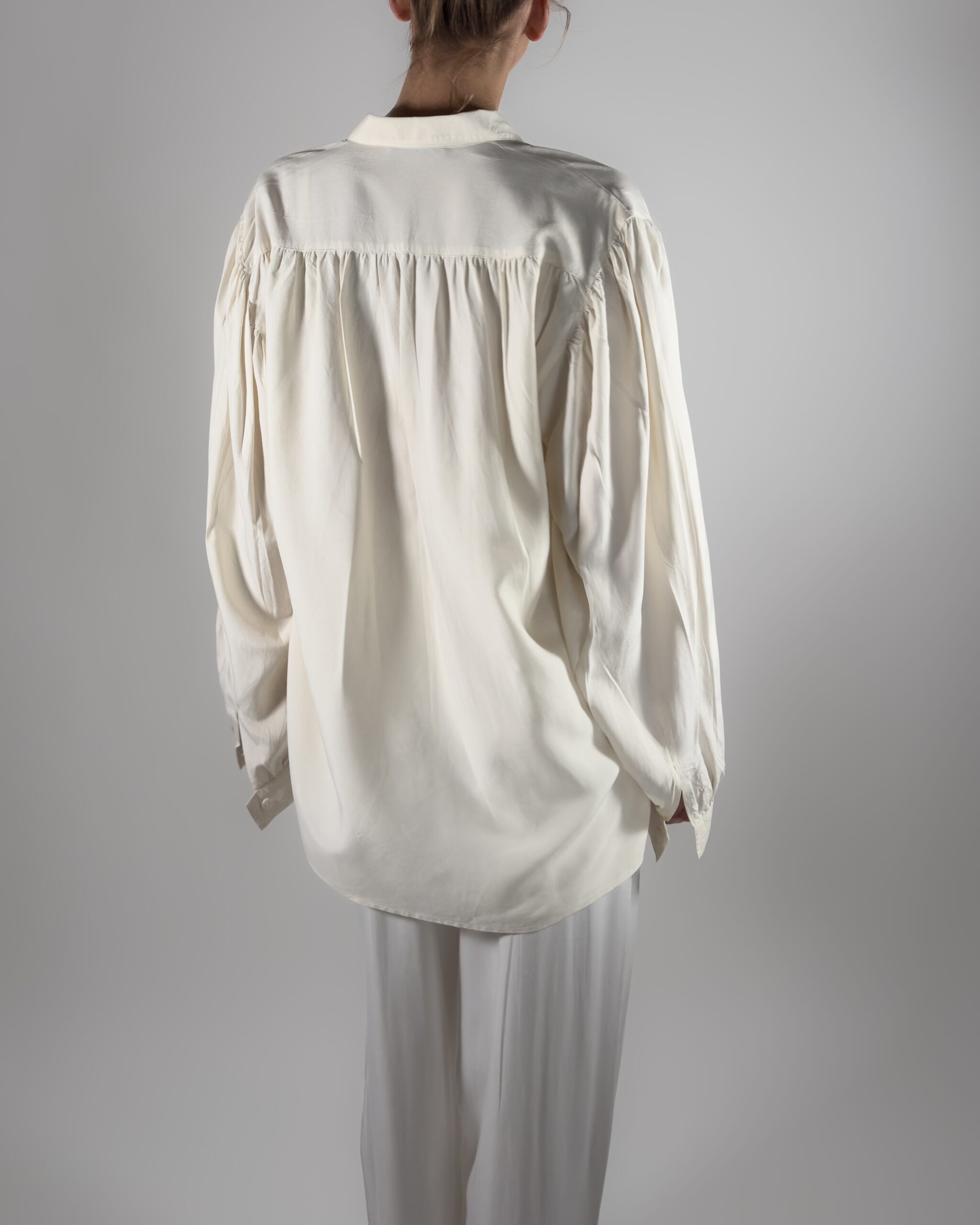 Oversized Silk Blouse | Cream White