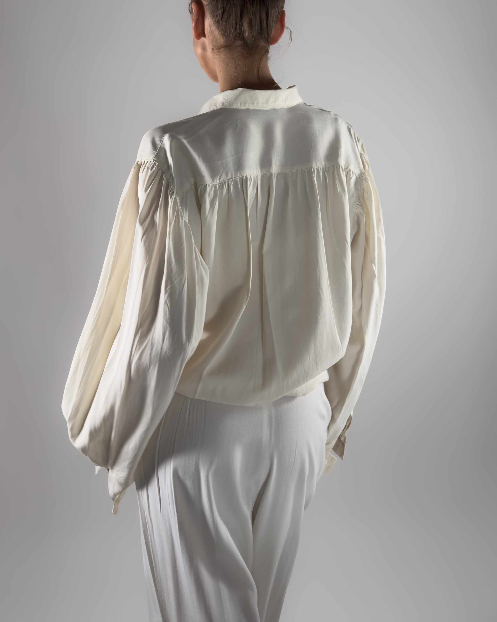 Oversized Silk Blouse | Cream White