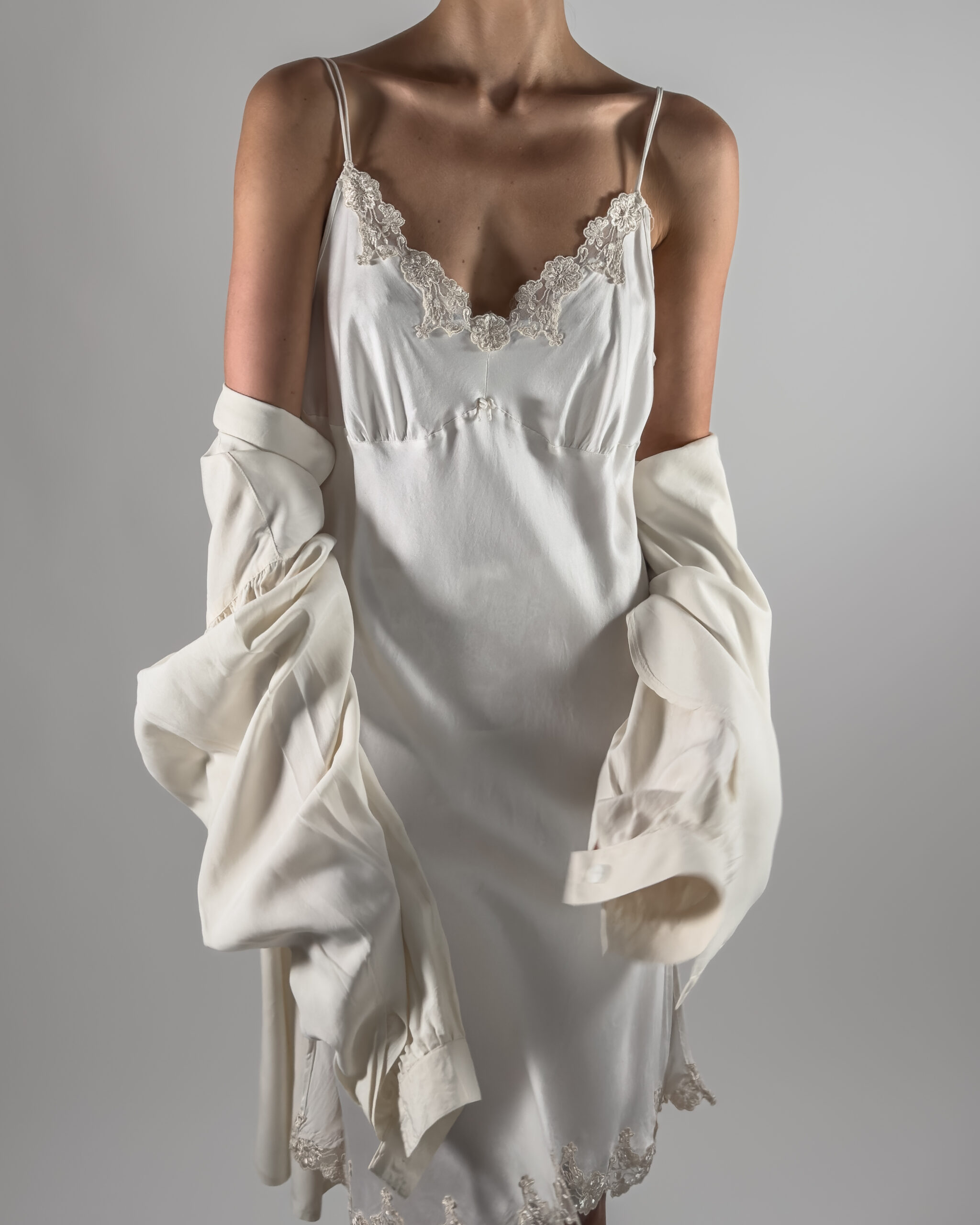 Pure Silk Nightgown | Cream White