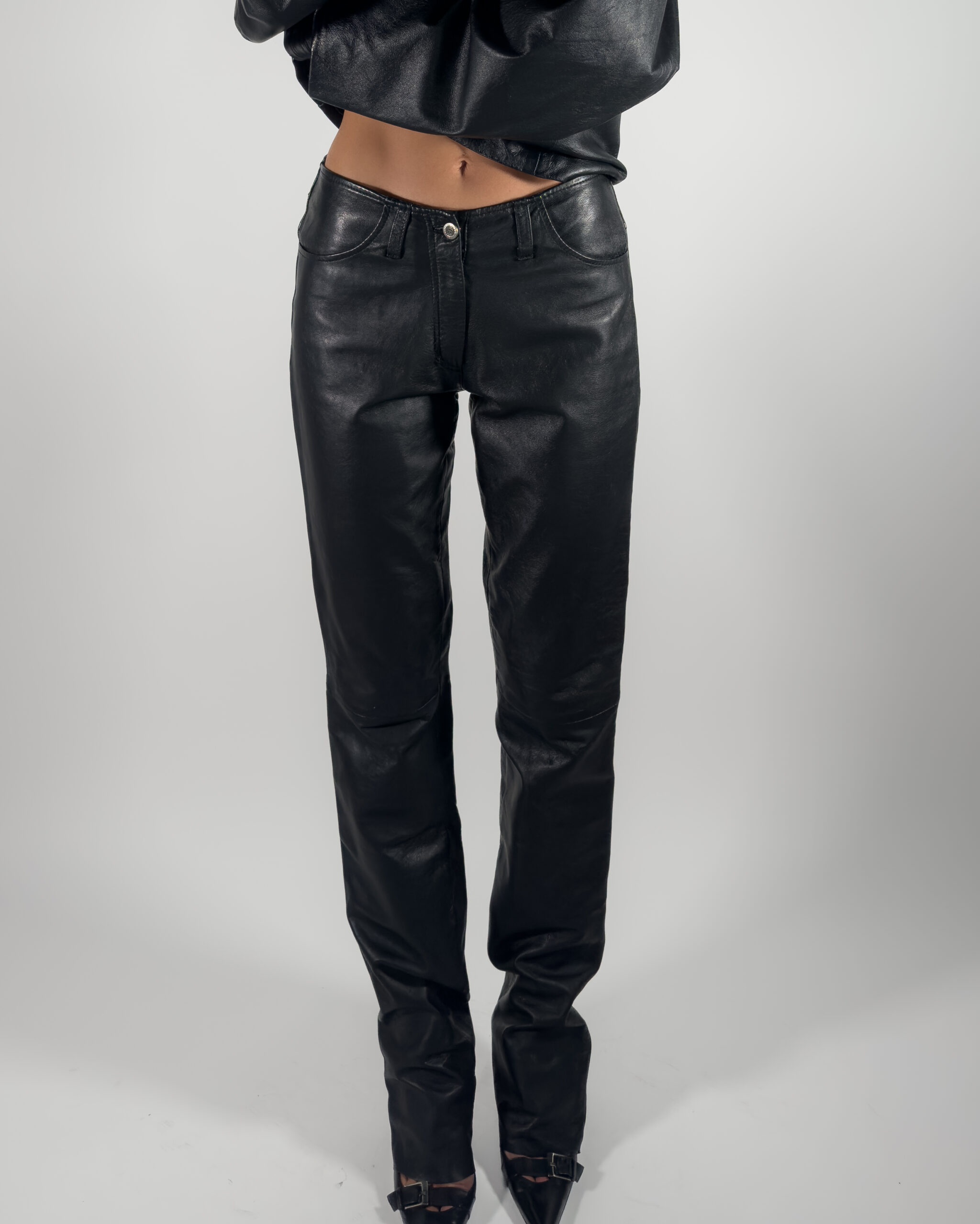 RocoBaroco Leather Trousers | Black