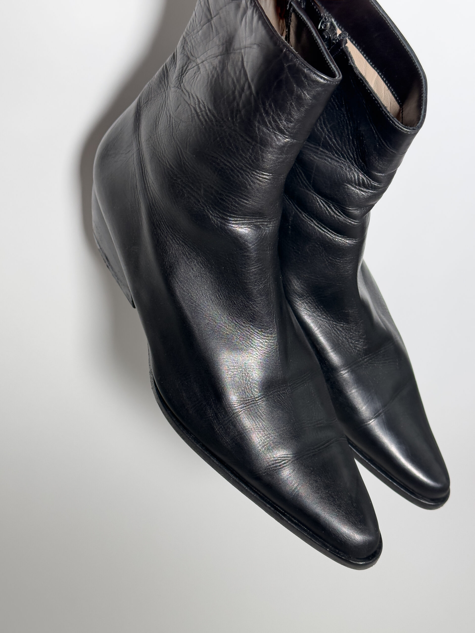 Leather Ankle Boots | Black