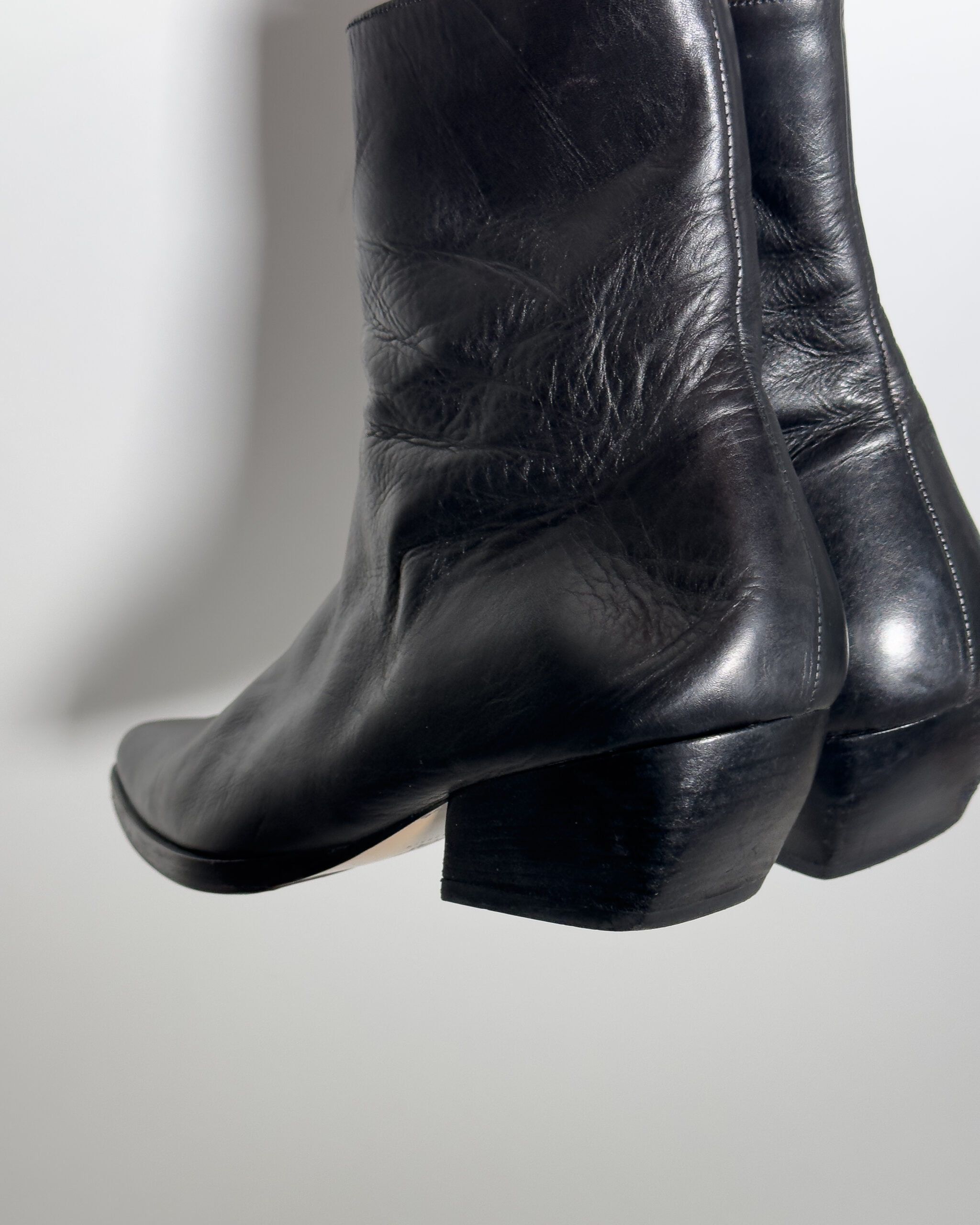 Leather Ankle Boots | Black