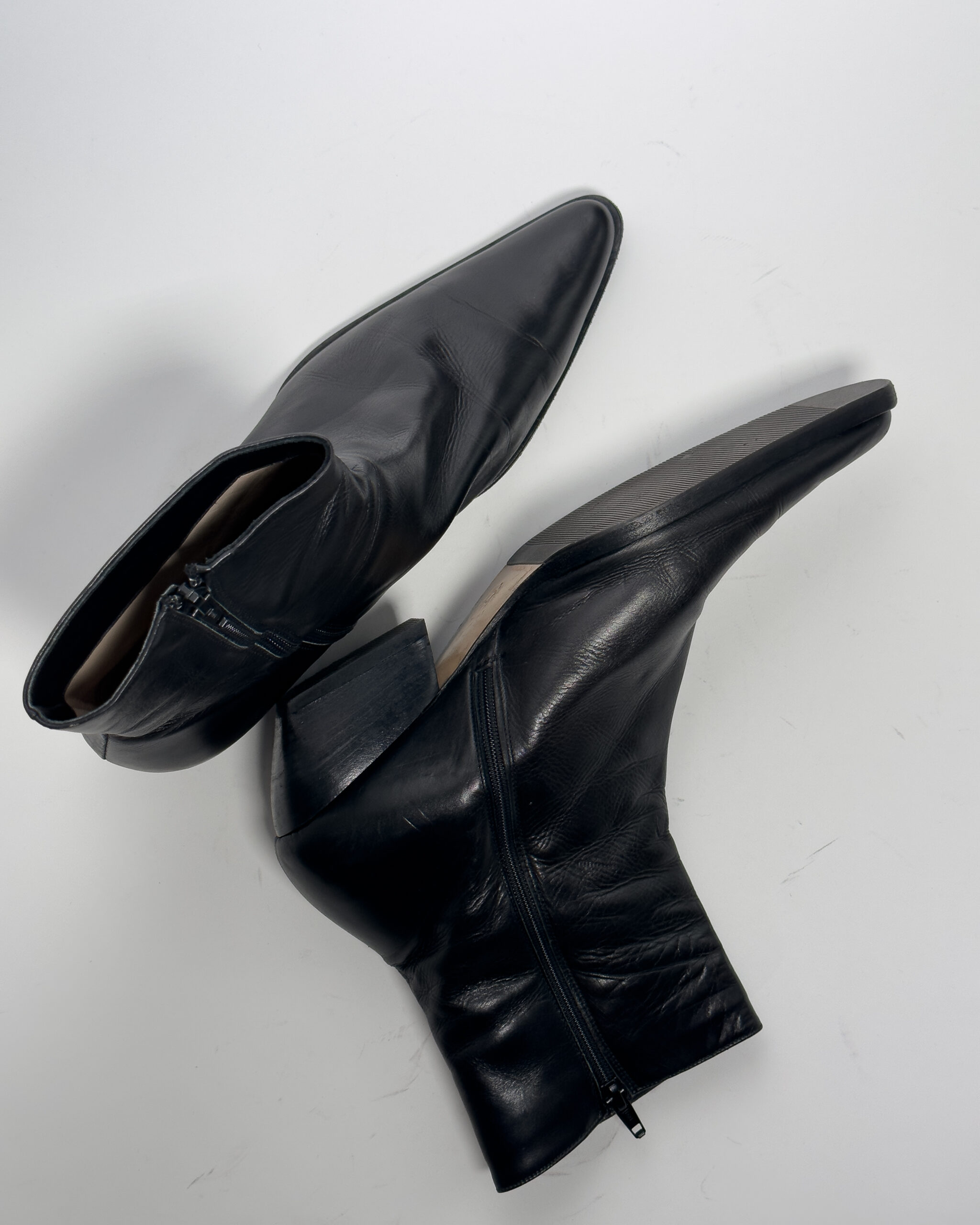 Leather Ankle Boots | Black