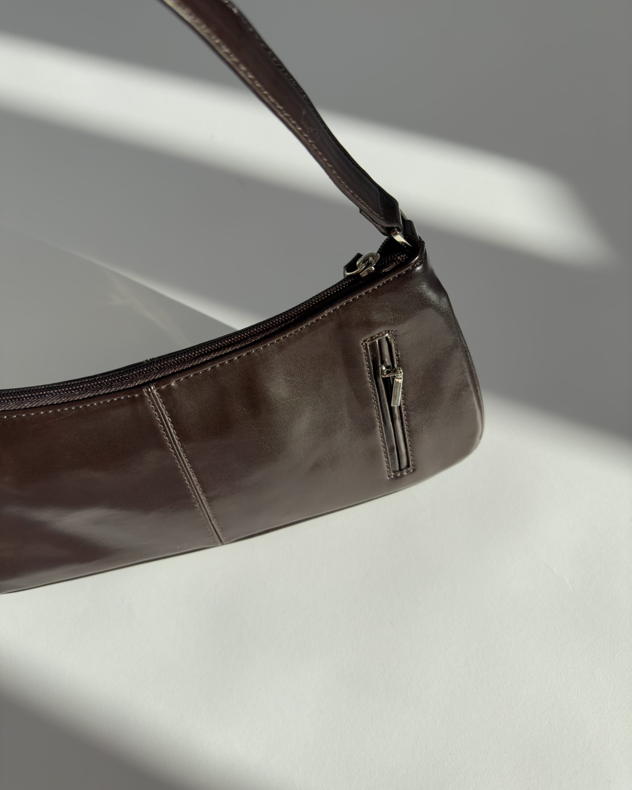 Leather Shoulder Bag | Deep Brown