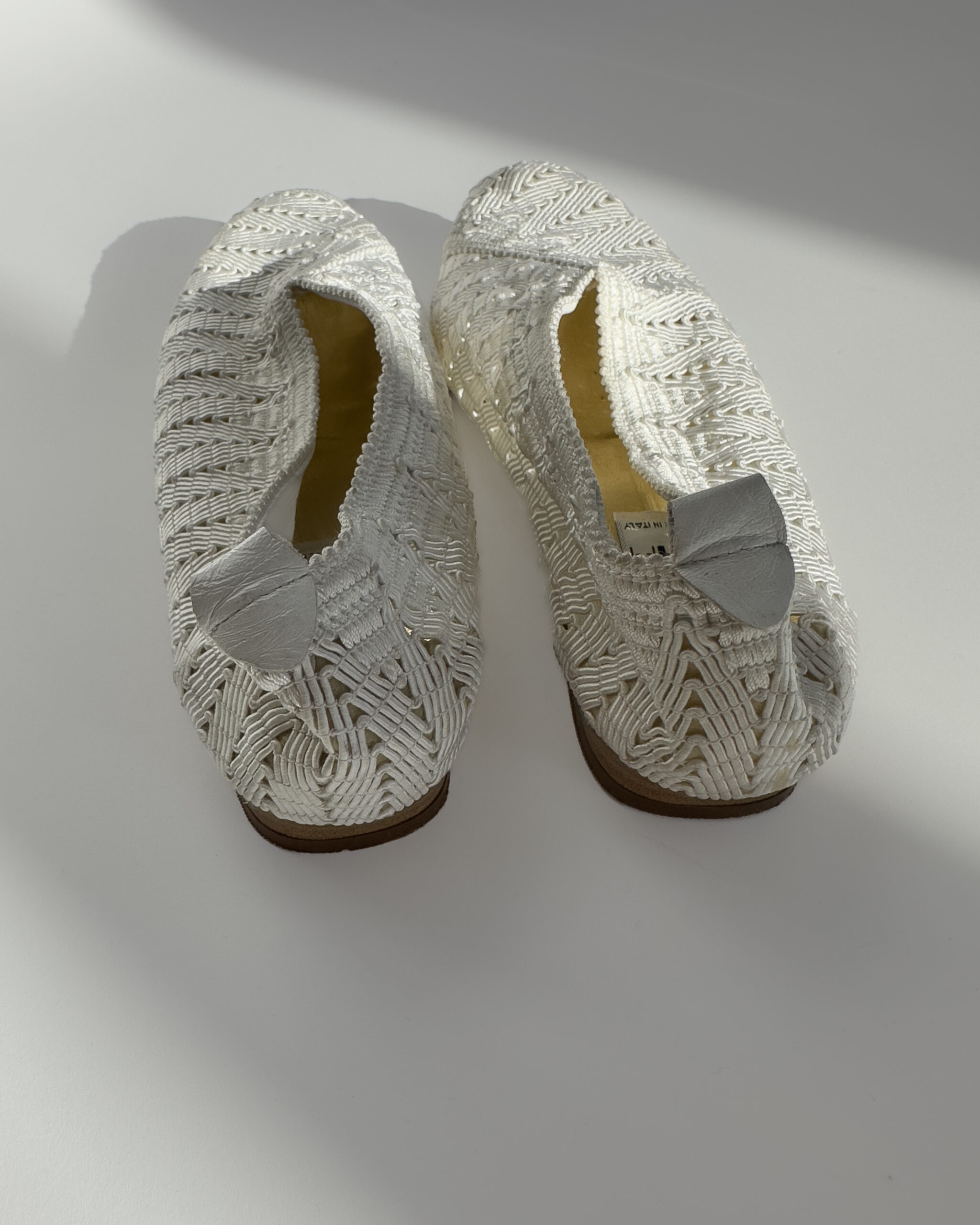 Crocheted Ballerina Shoes | White