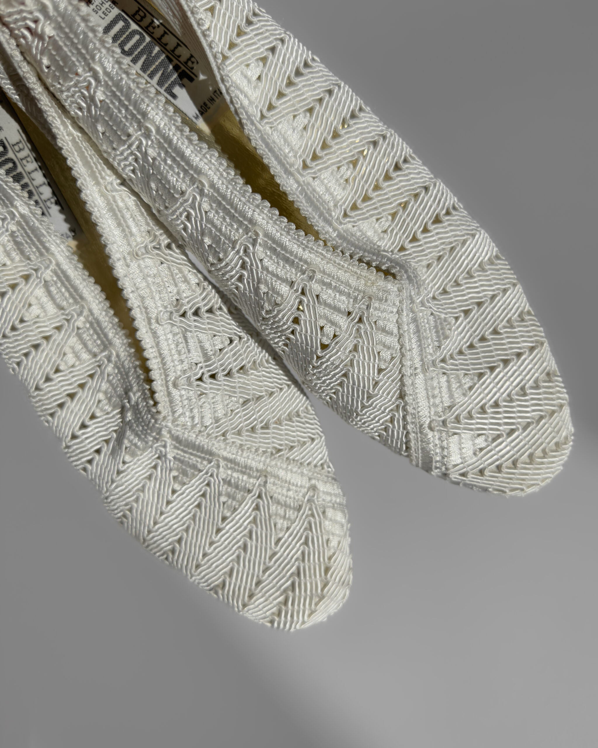 Crocheted Ballerina Shoes | White