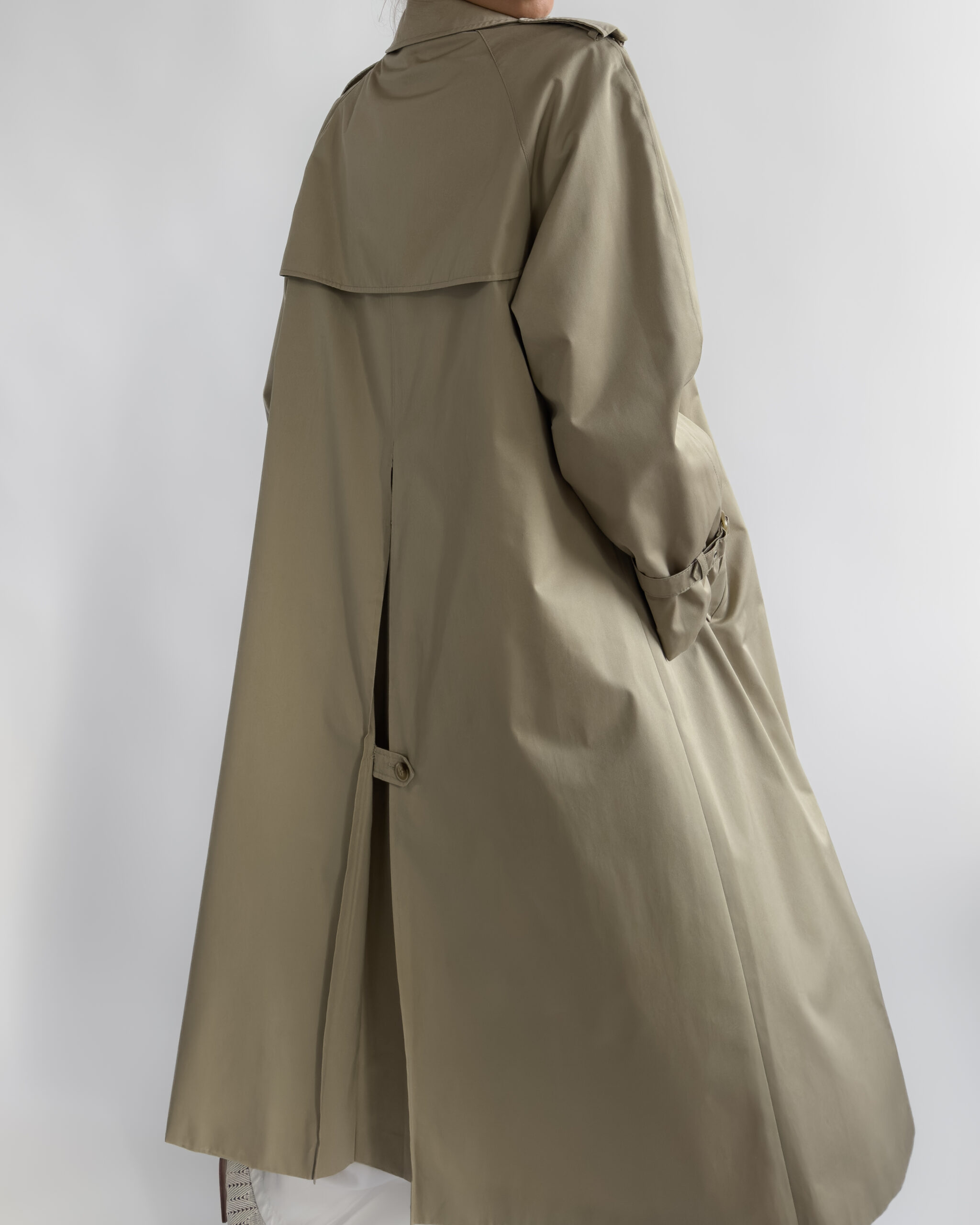 Double-Breasted Long Trench Coat | Beige