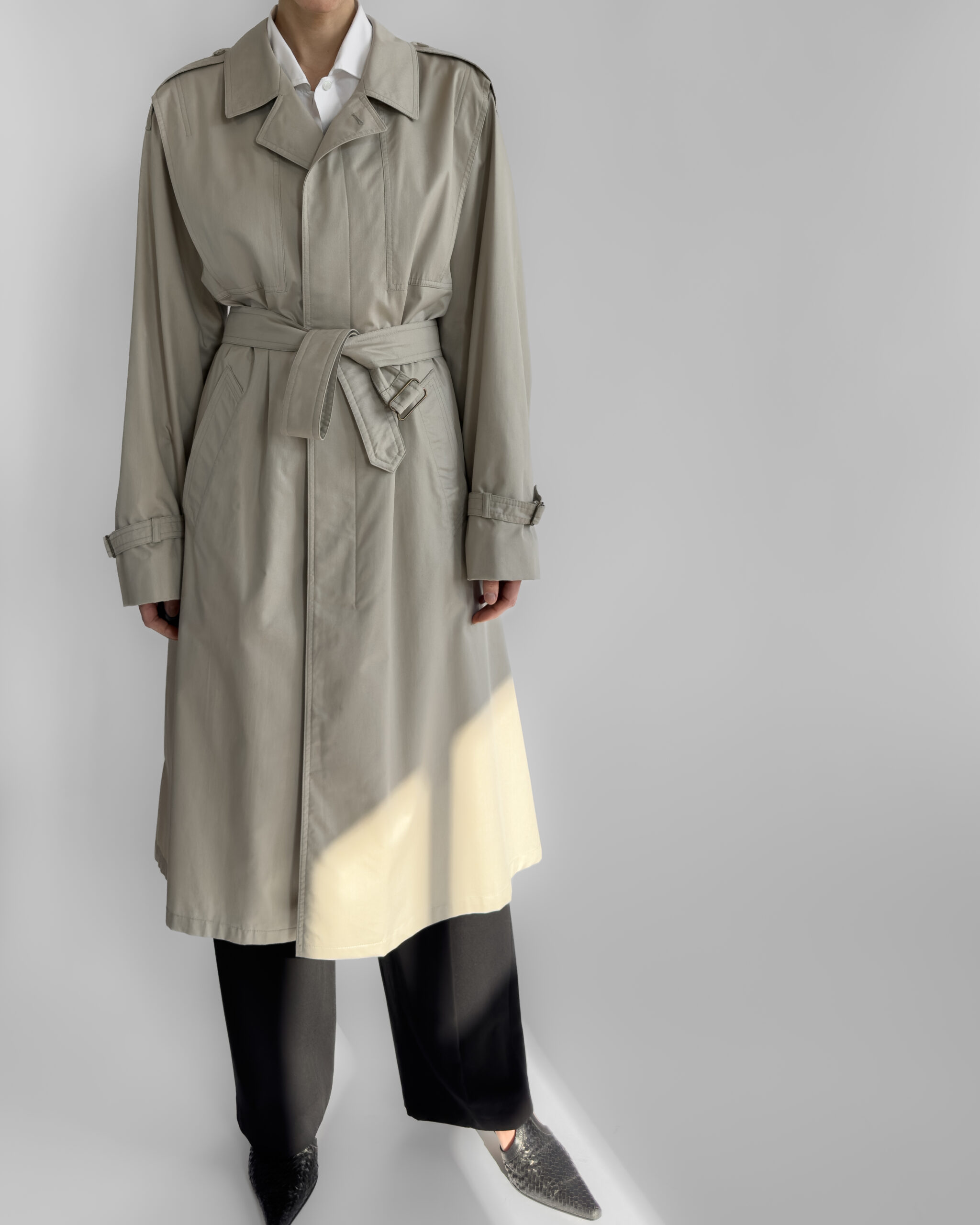 DressBocaj of Sweden Belted Trench Coat | Taupe Beige