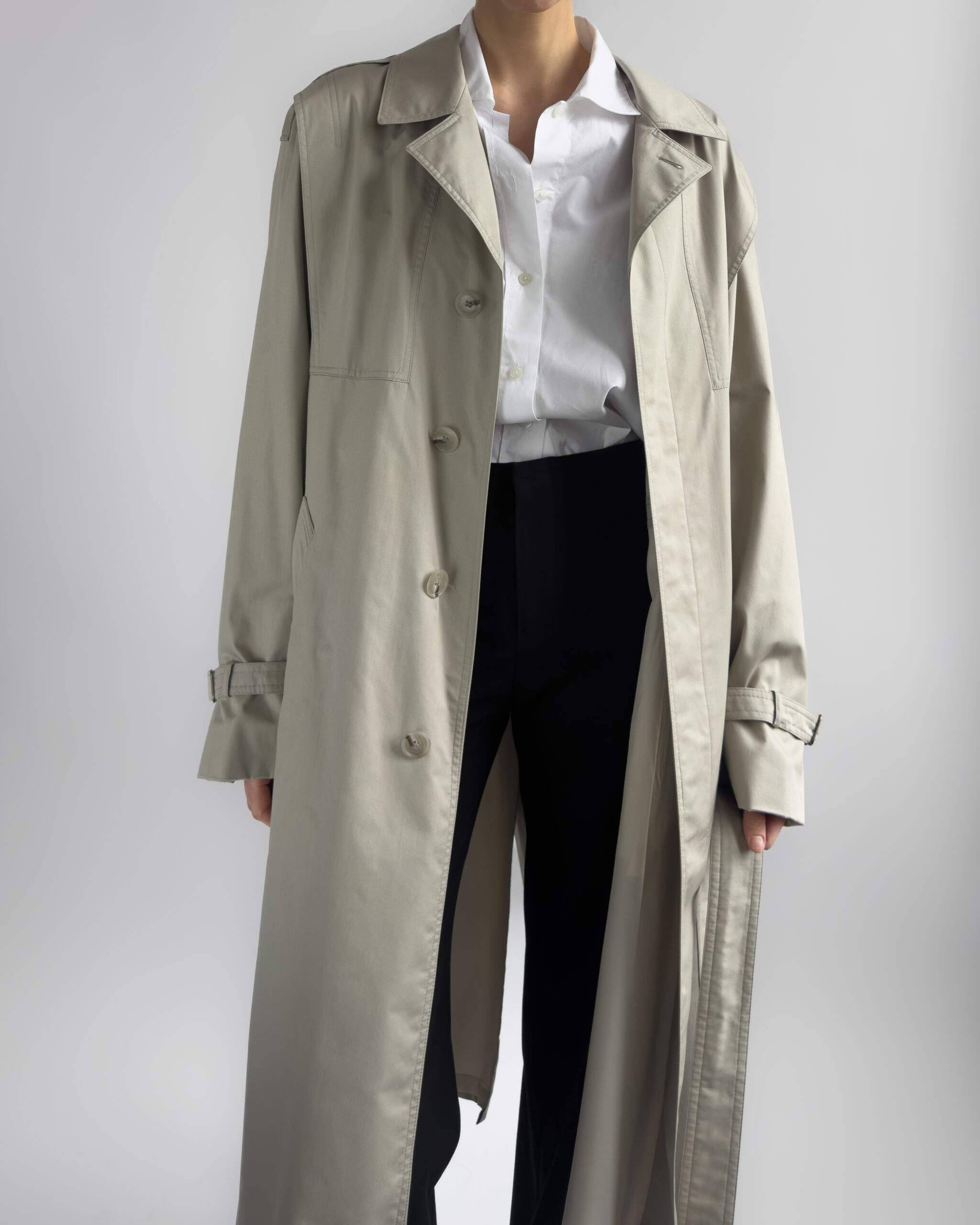 DressBocaj of Sweden Belted Trench Coat | Taupe Beige