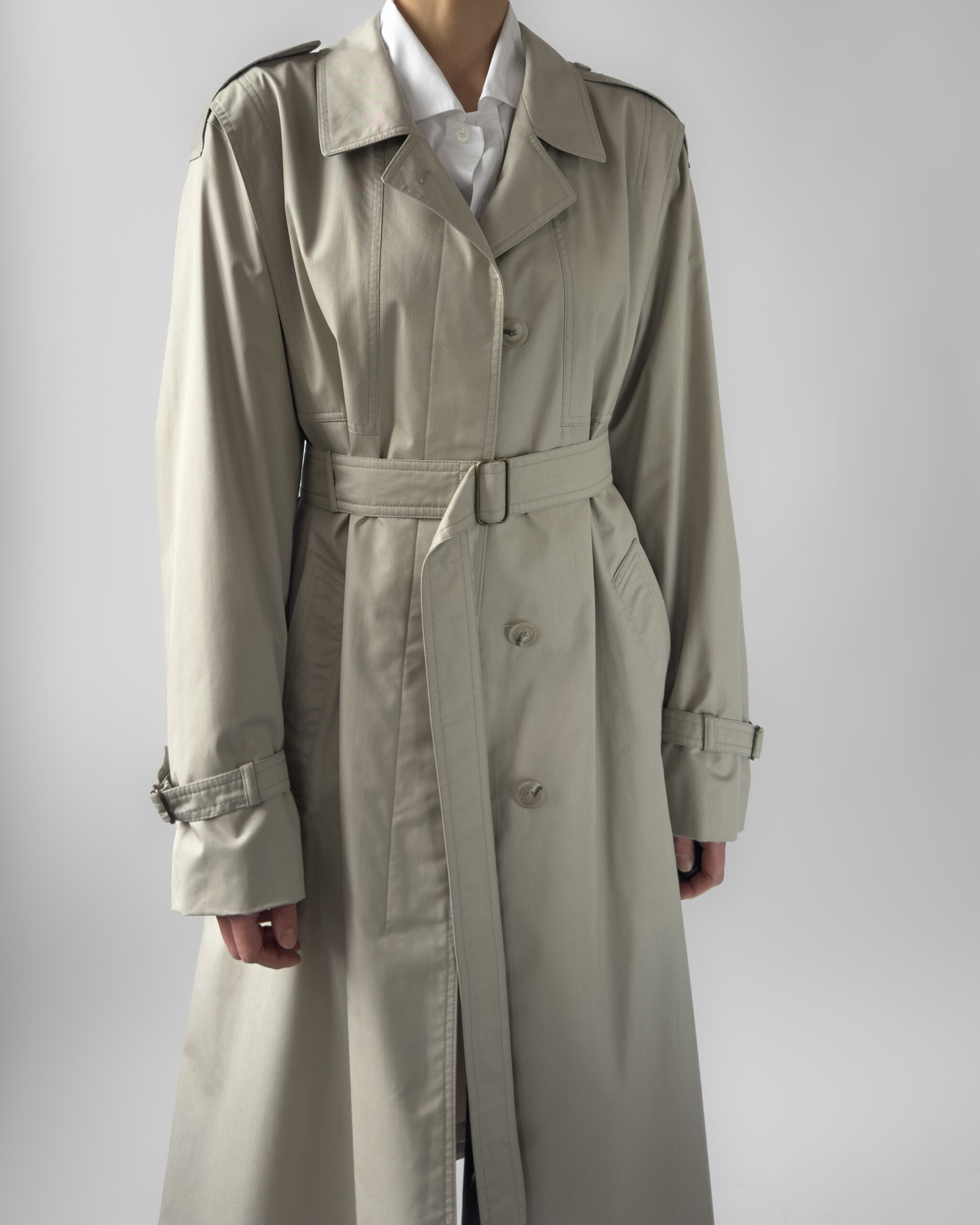 DressBocaj of Sweden Belted Trench Coat | Taupe Beige