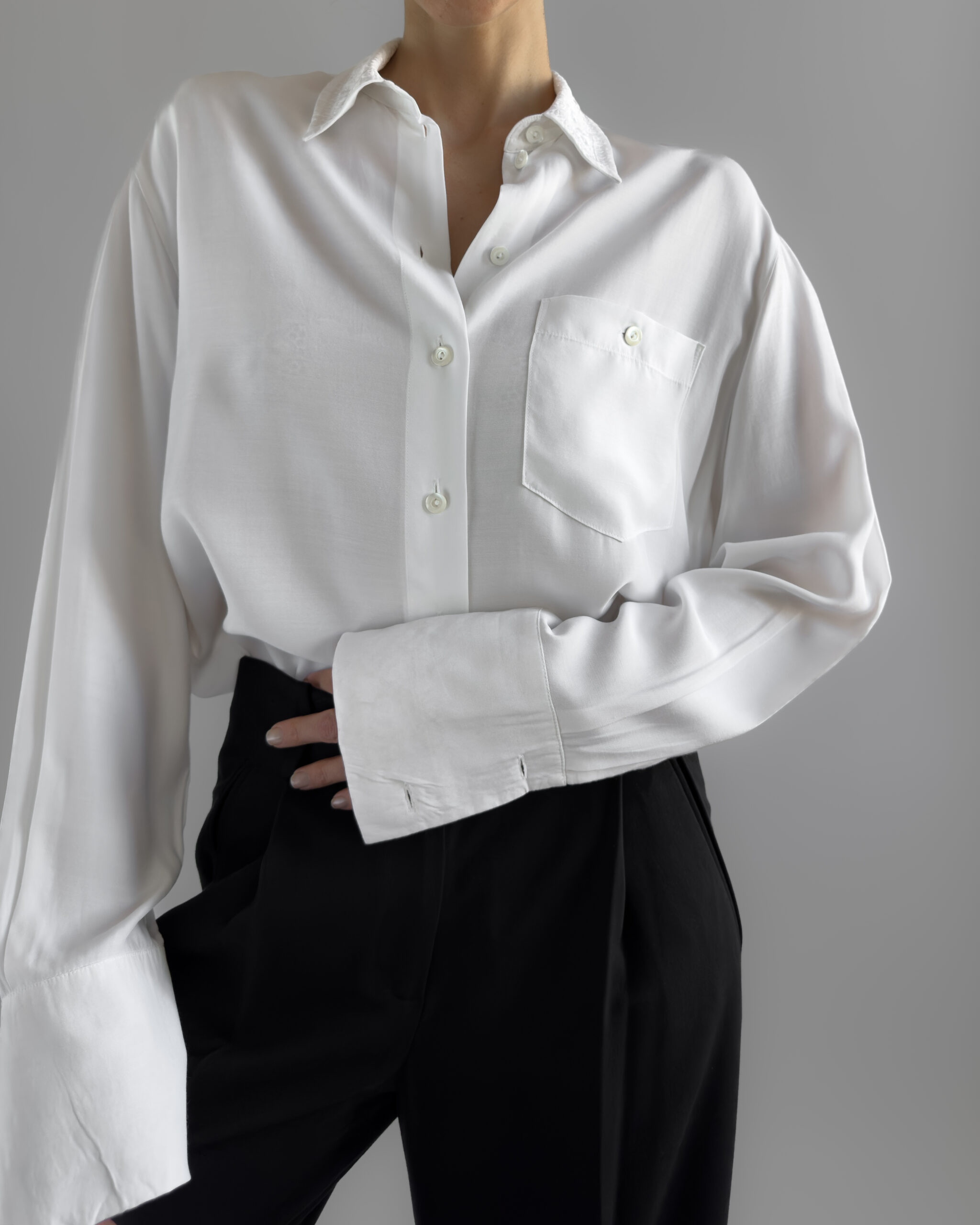 Embroidered Viscose Blouse | White