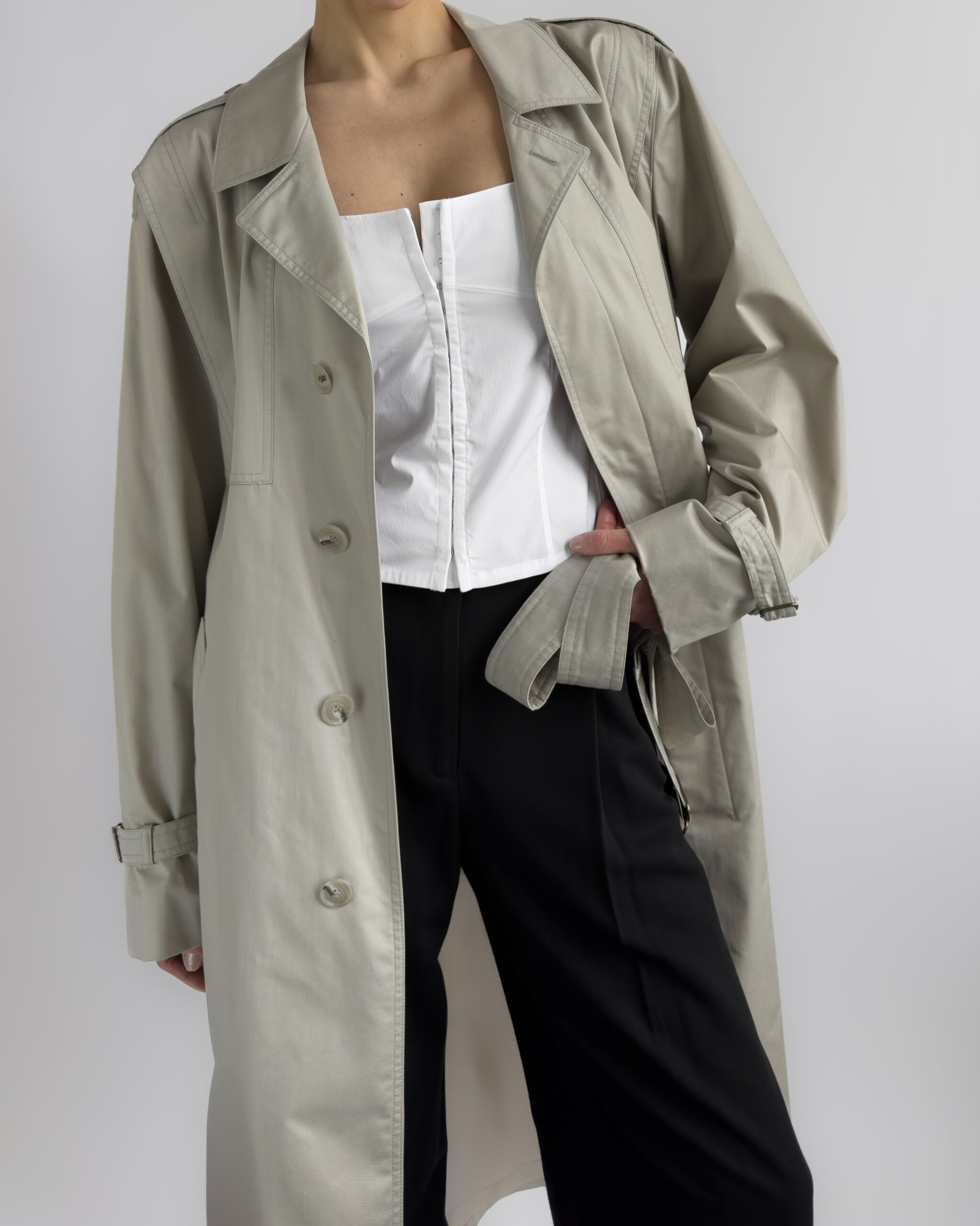 DressBocaj of Sweden Belted Trench Coat | Taupe Beige