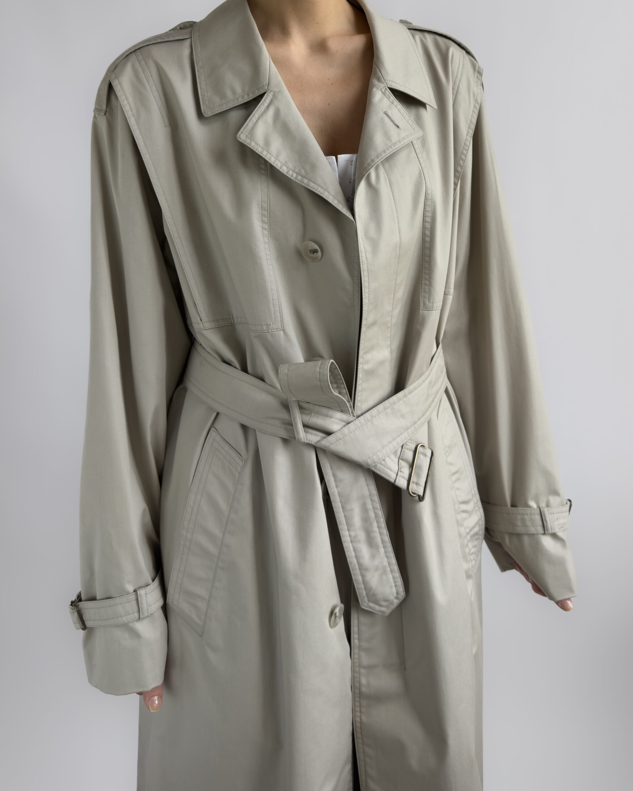 DressBocaj of Sweden Belted Trench Coat | Taupe Beige