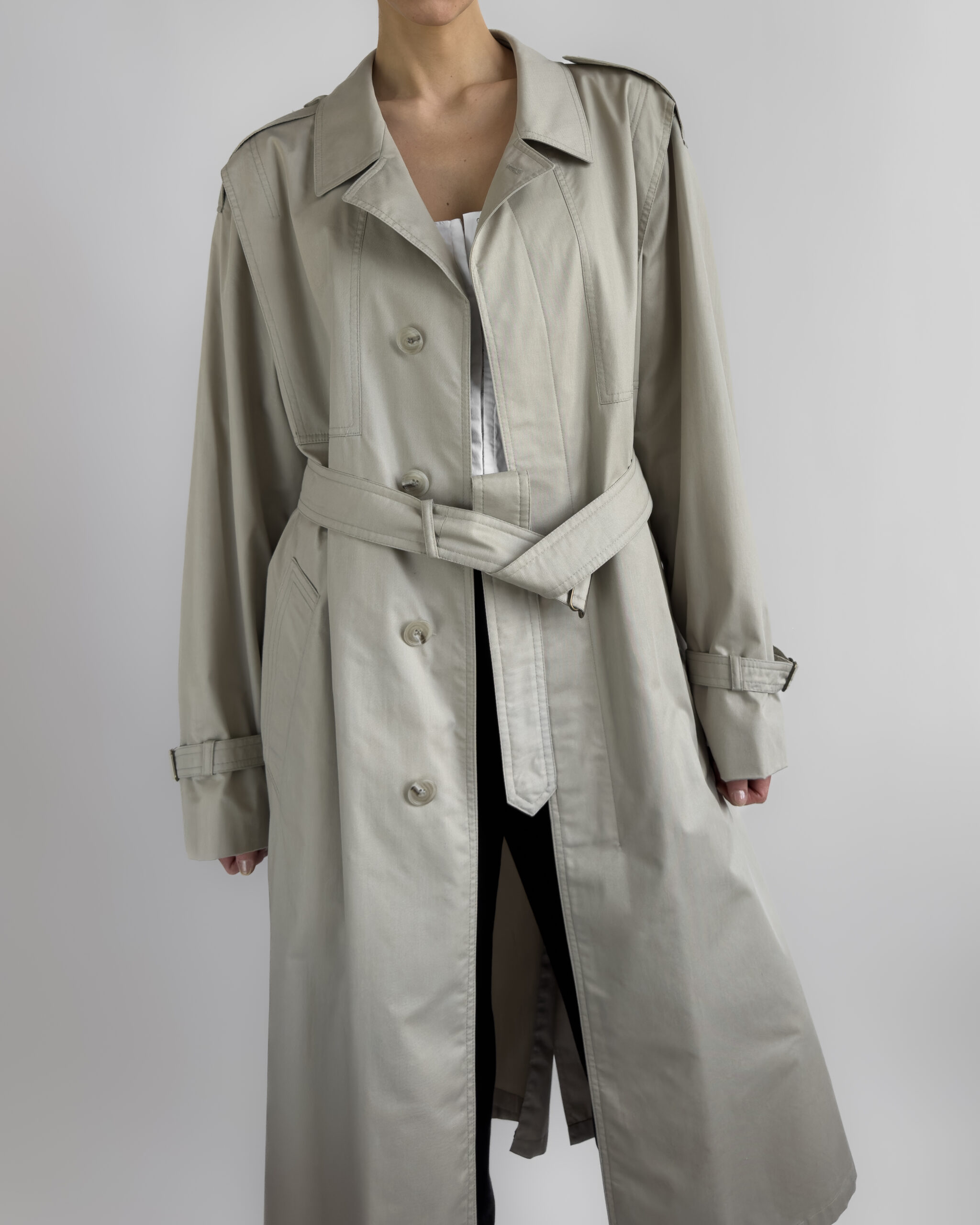 DressBocaj of Sweden Belted Trench Coat | Taupe Beige