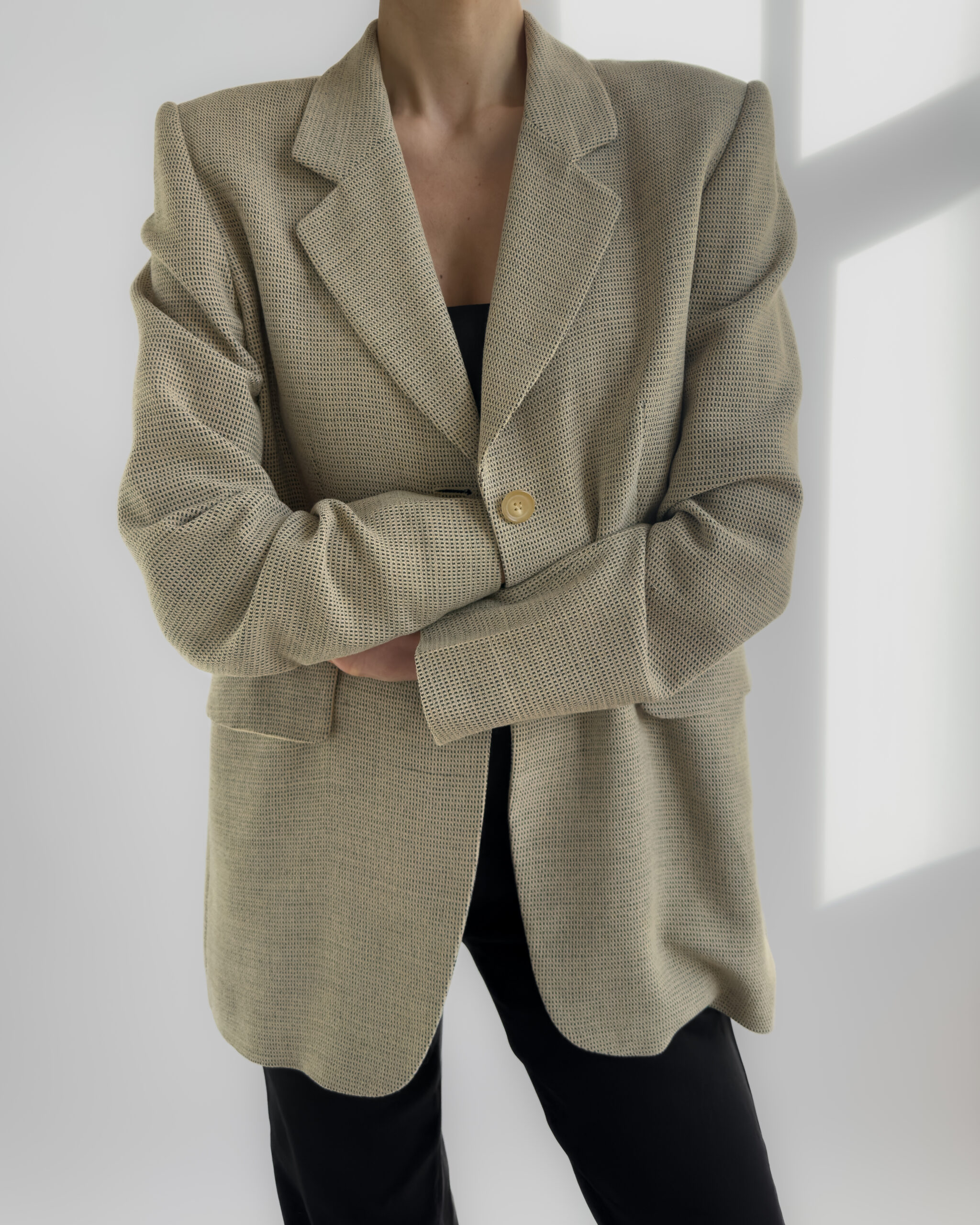 Vintage Cerruti 1881 wool blazer | Butter yellow
