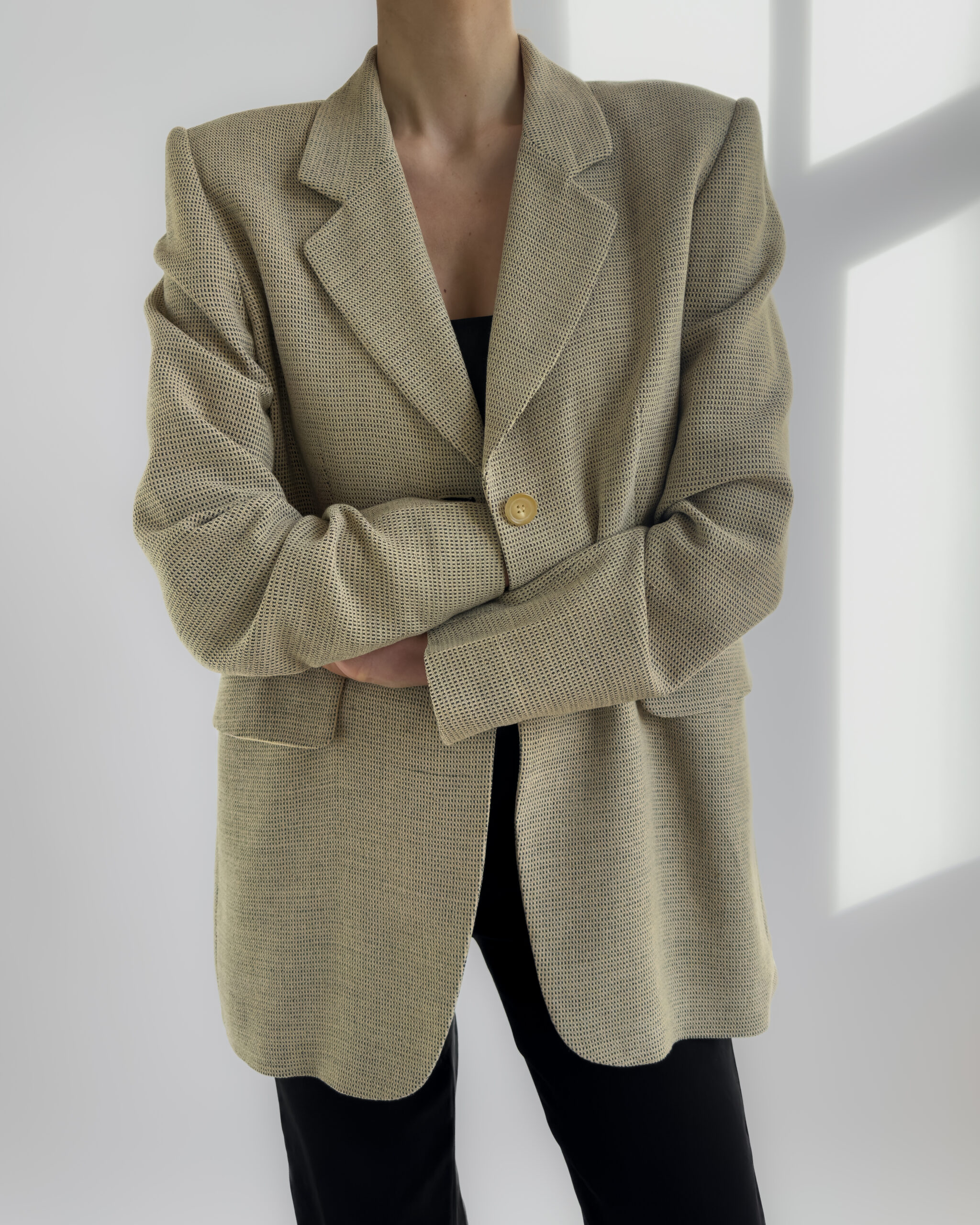 Vintage Cerruti 1881 wool blazer | Butter yellow