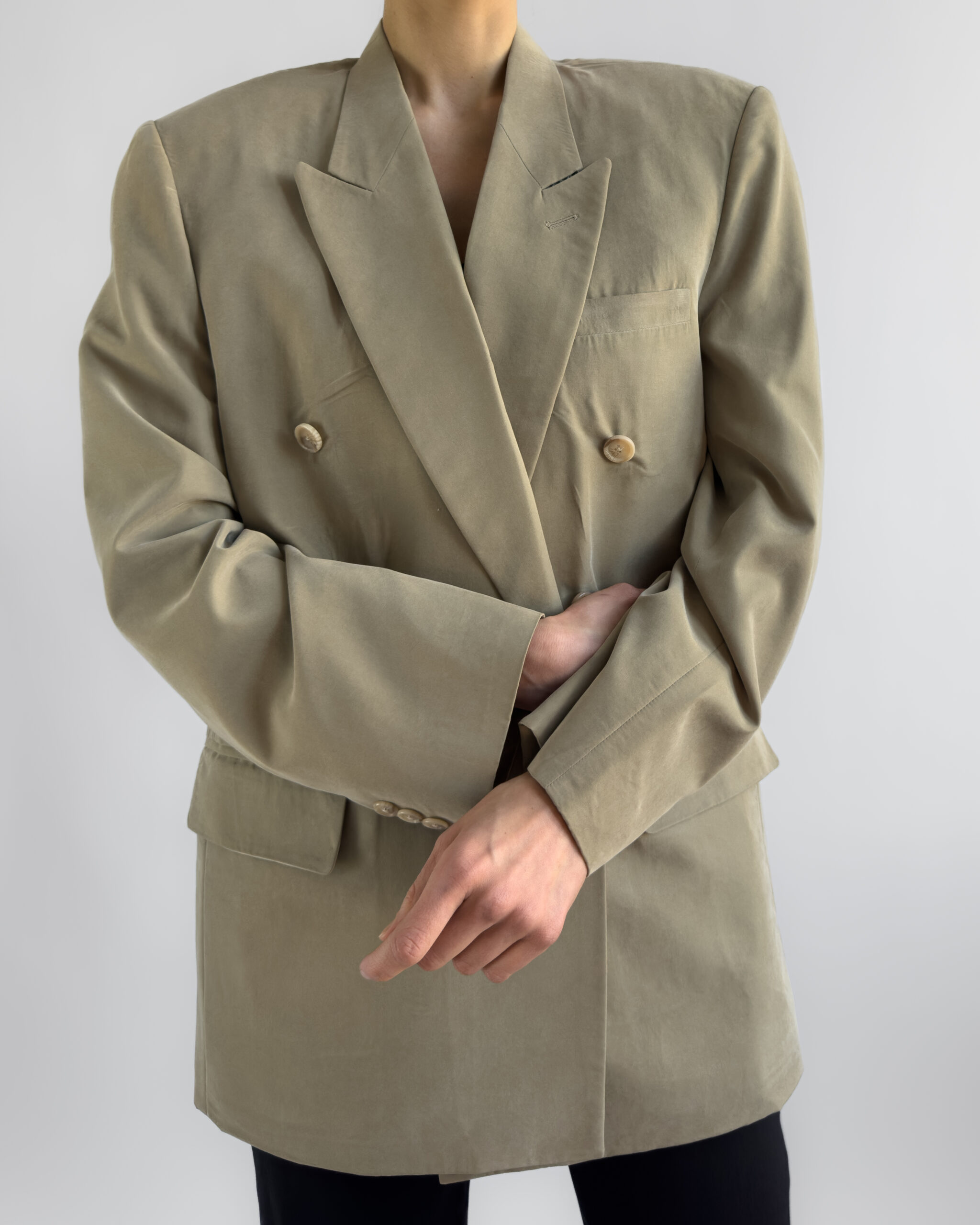 Double Breasted Blazer | Soft Beige