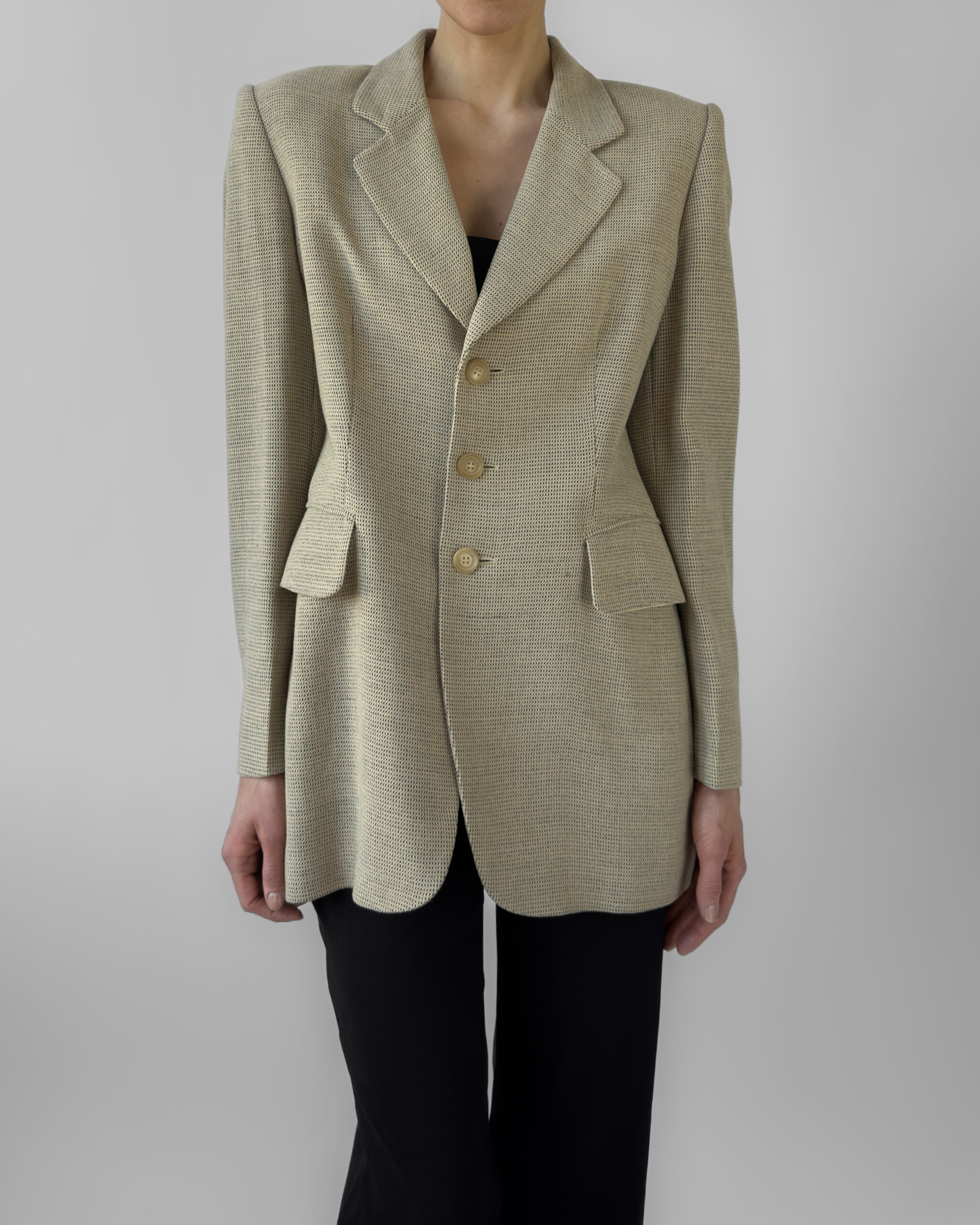 Vintage Cerruti 1881 wool blazer | Butter yellow
