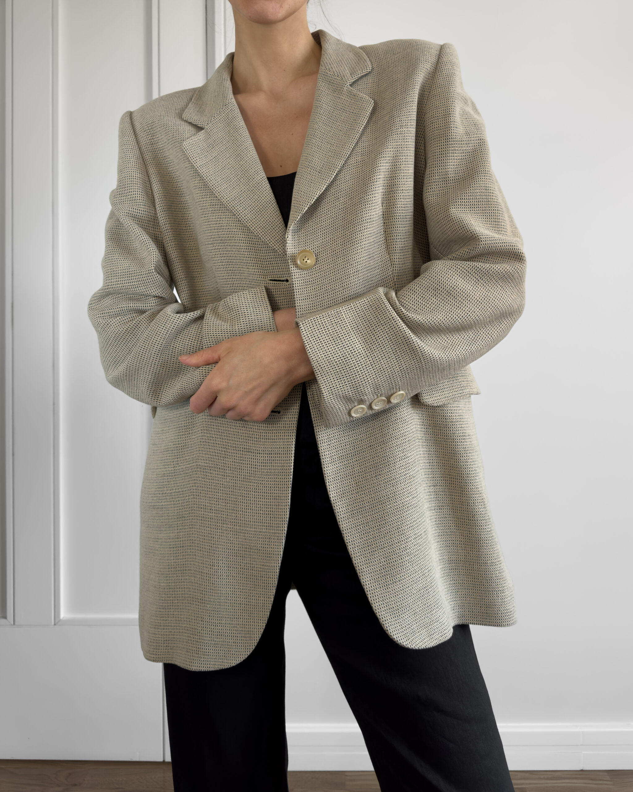 Vintage Cerruti 1881 wool blazer | Butter yellow