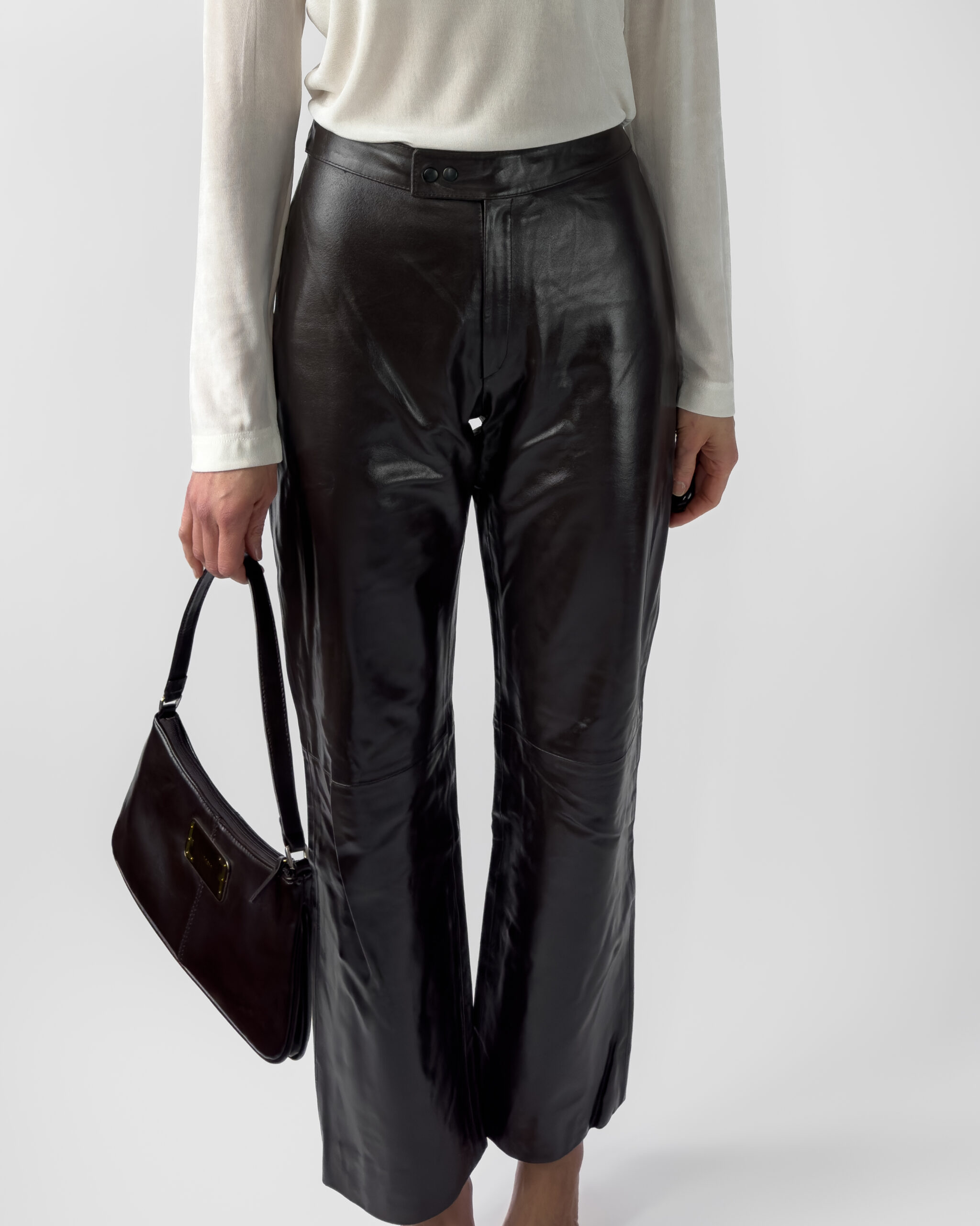 Fiocchi Italy Nappa Leather Trousers | Mocha Brown