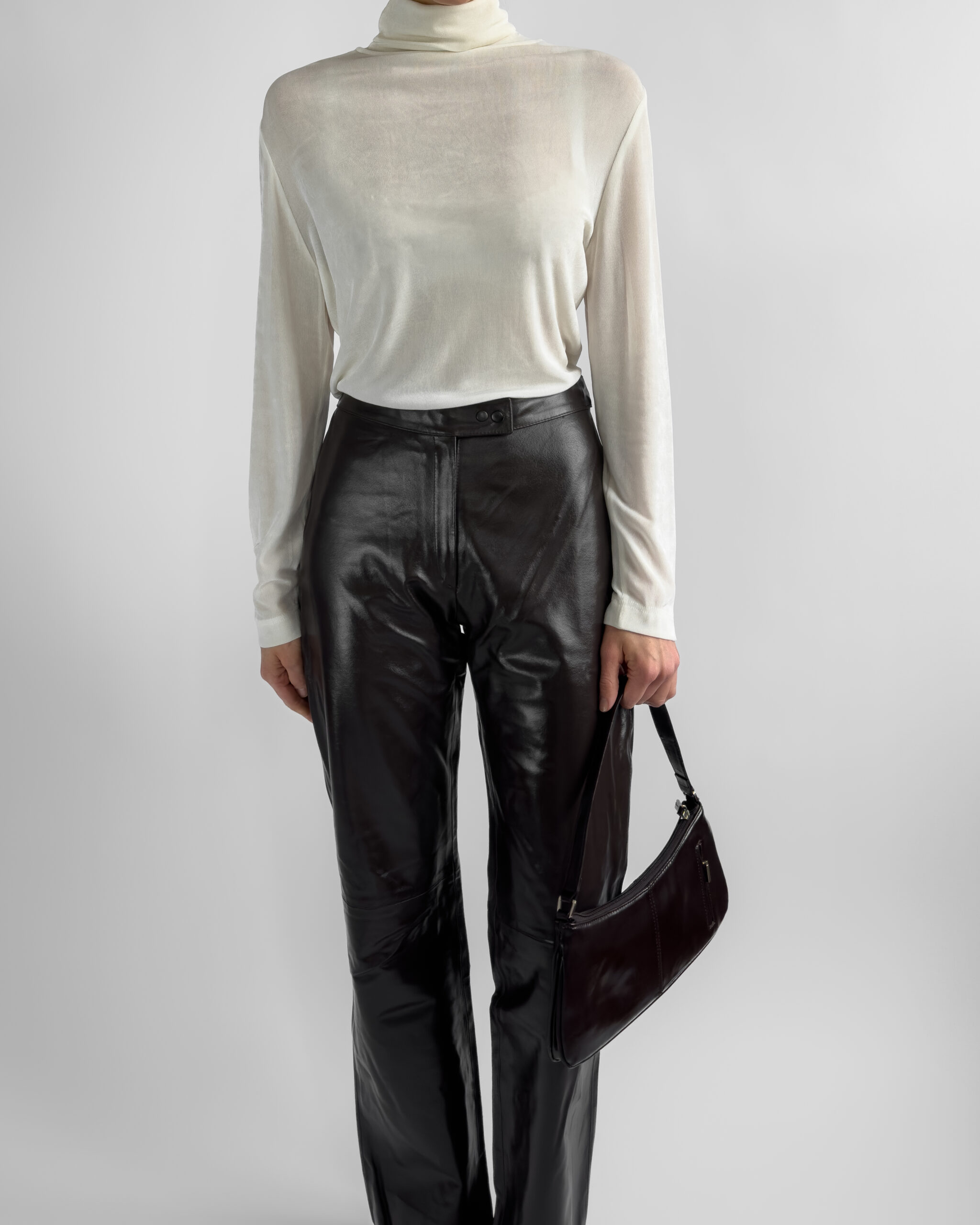 Fiocchi Italy Nappa Leather Trousers | Mocha Brown