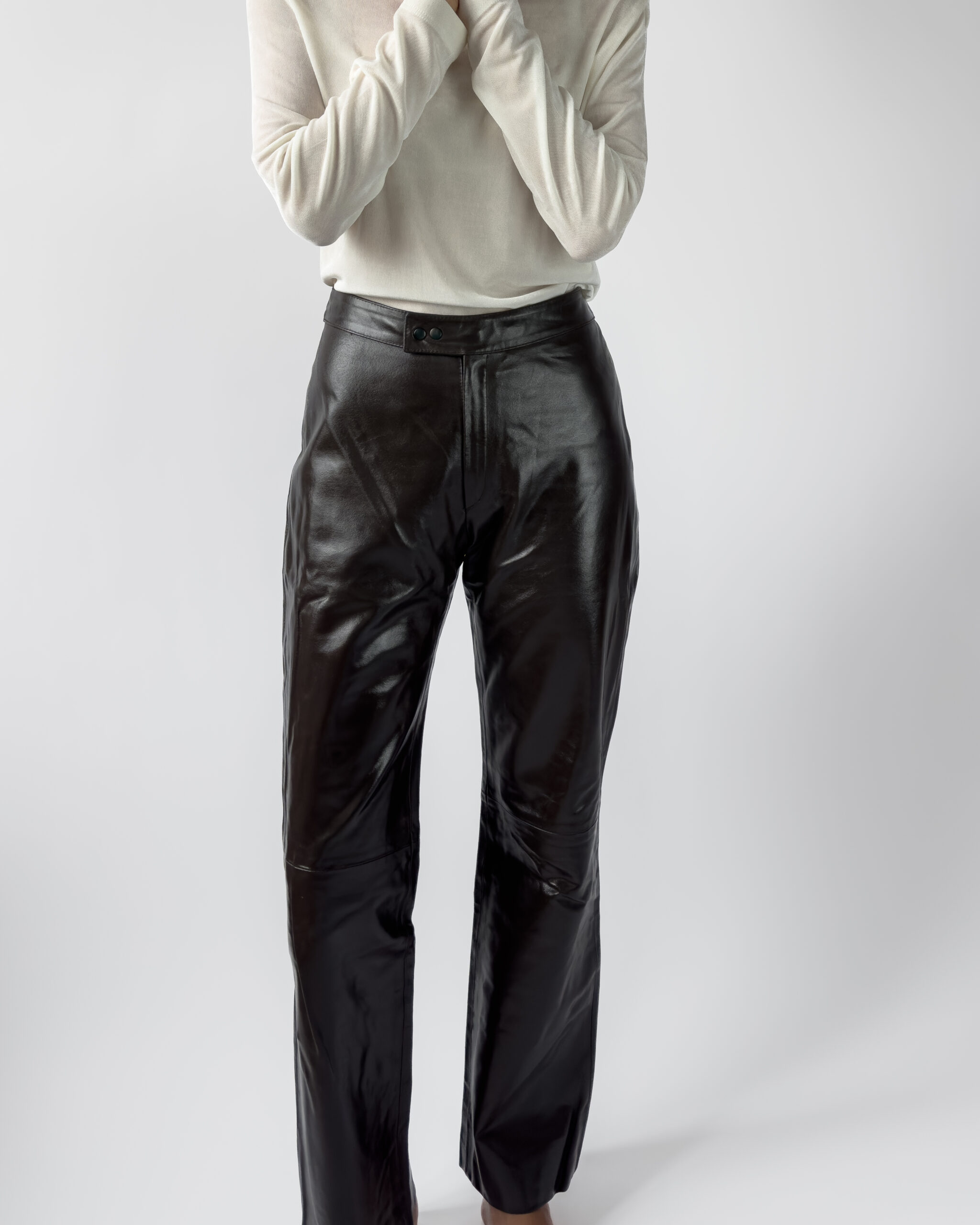 Fiocchi Italy Nappa Leather Trousers | Mocha Brown